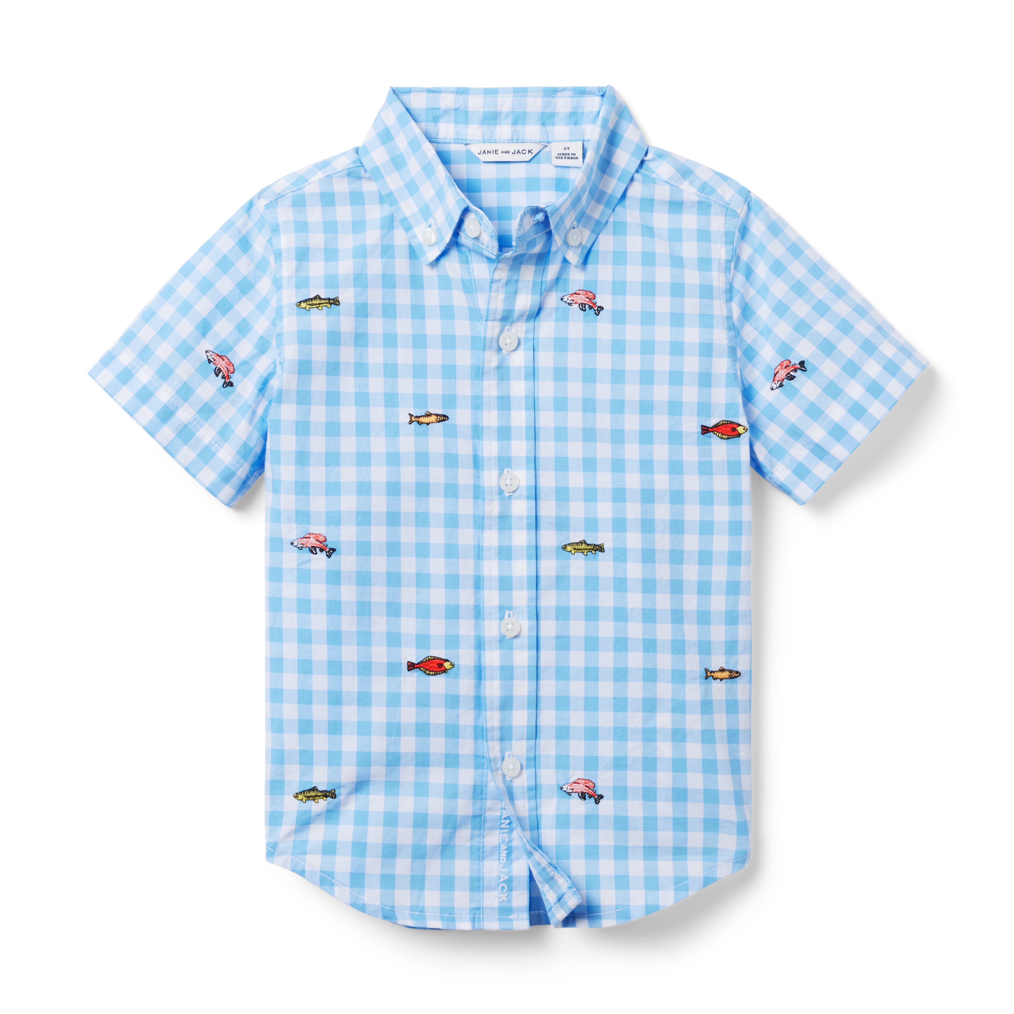 Gingham Embroidered Shirt image number 0