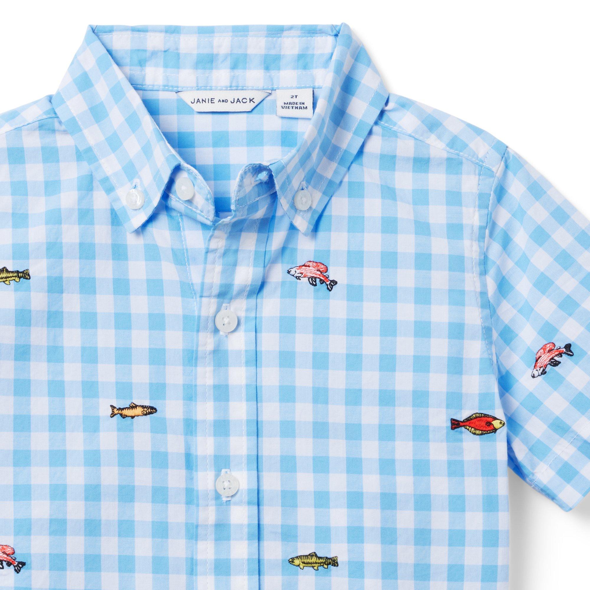 Gingham Embroidered Shirt image number 2