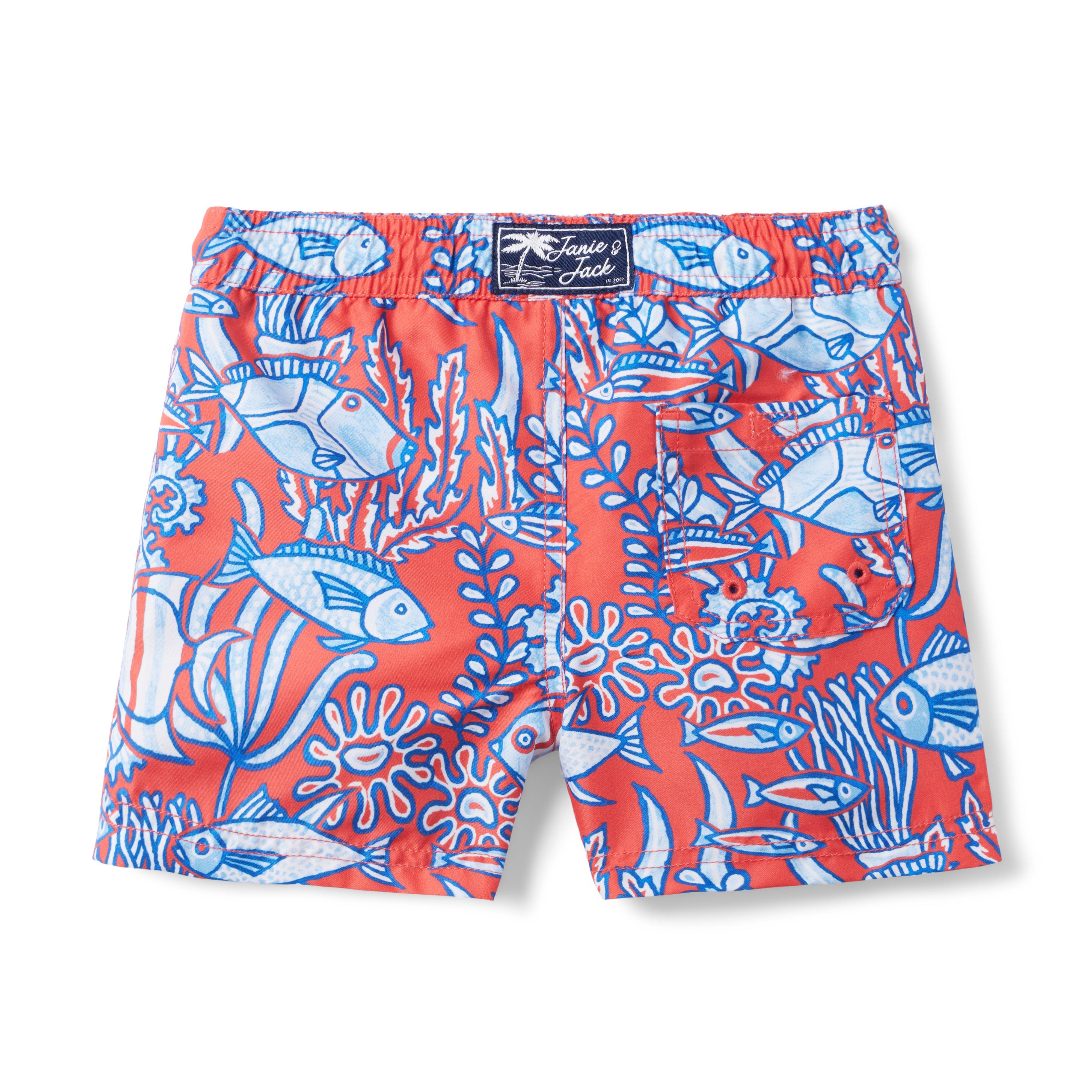 Recycled Tropical Fish Swim Trunk image number 2