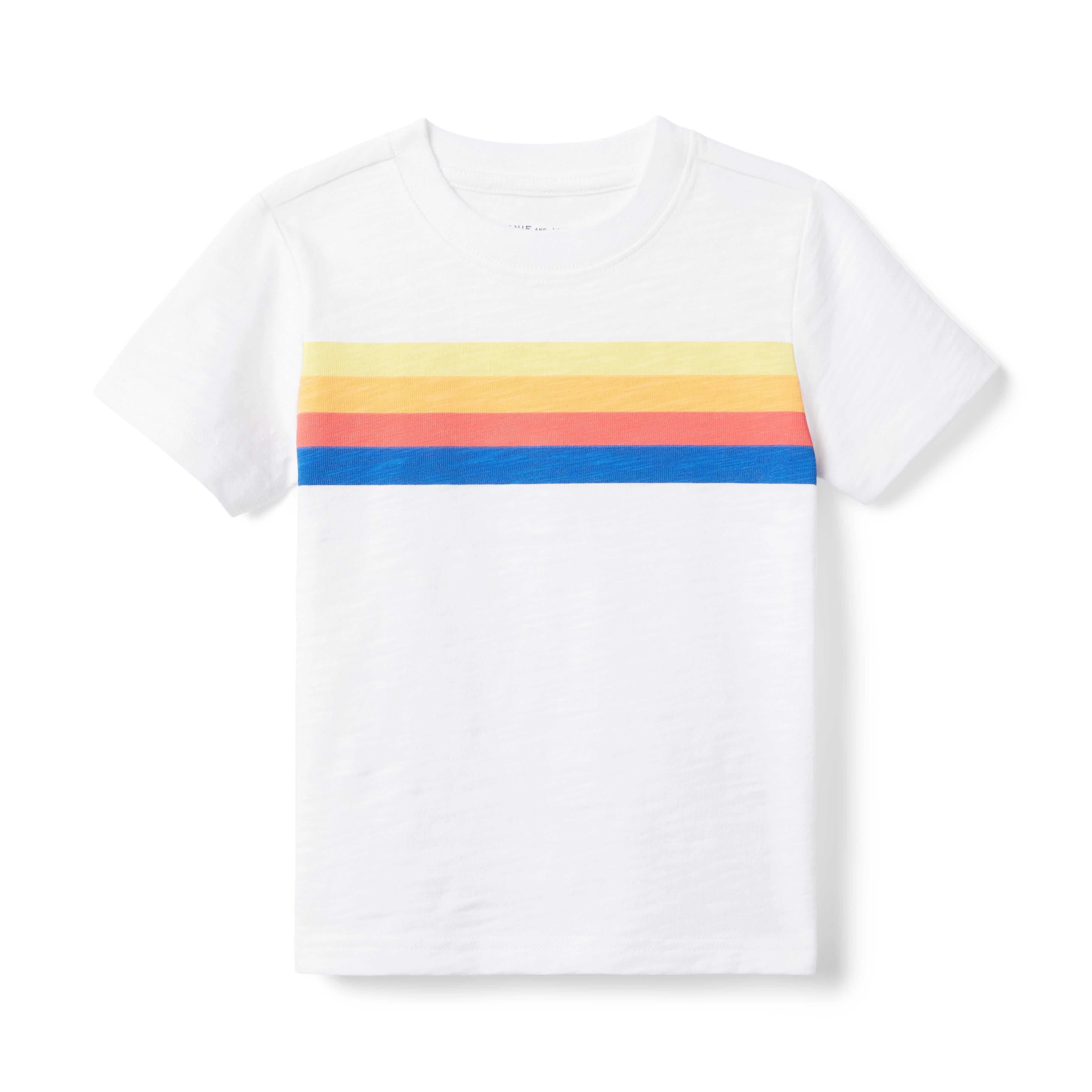 Striped Graphic Slub Tee