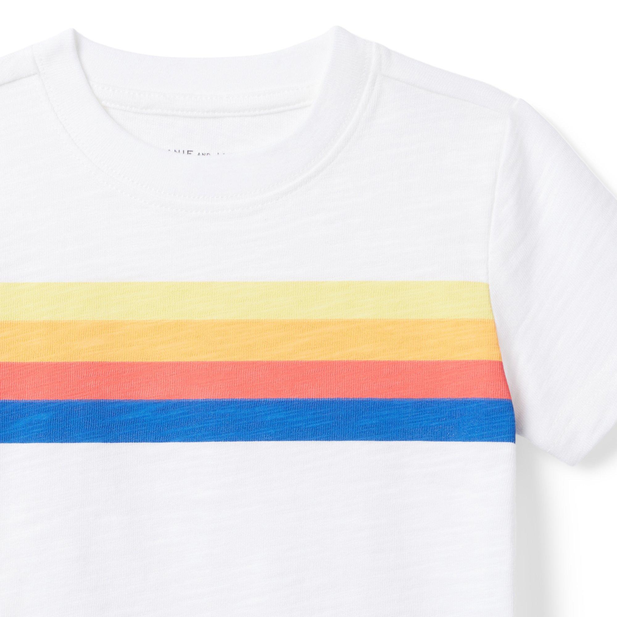 Striped Graphic Slub Tee image number 1