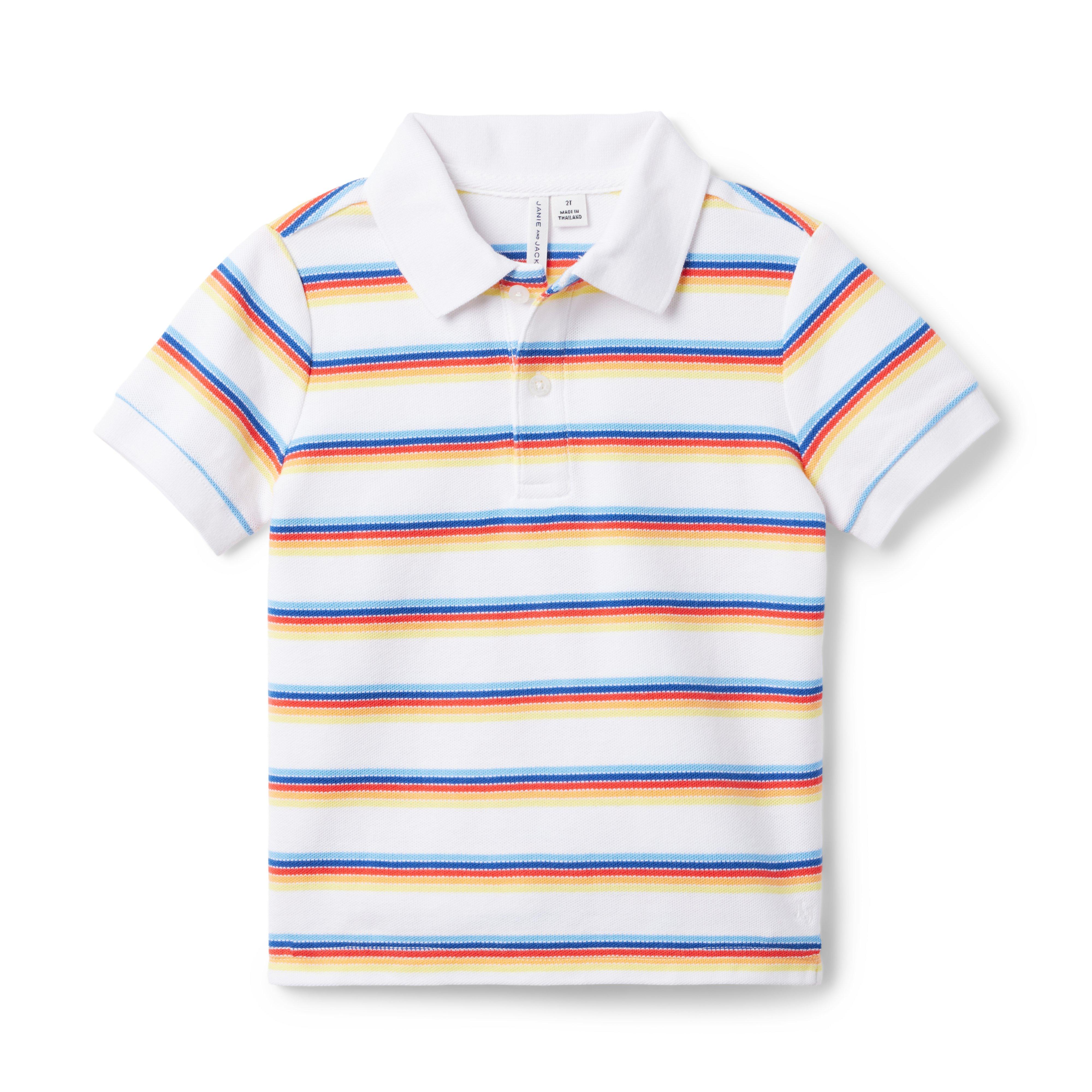 The Classic Striped Pique Polo image number 0