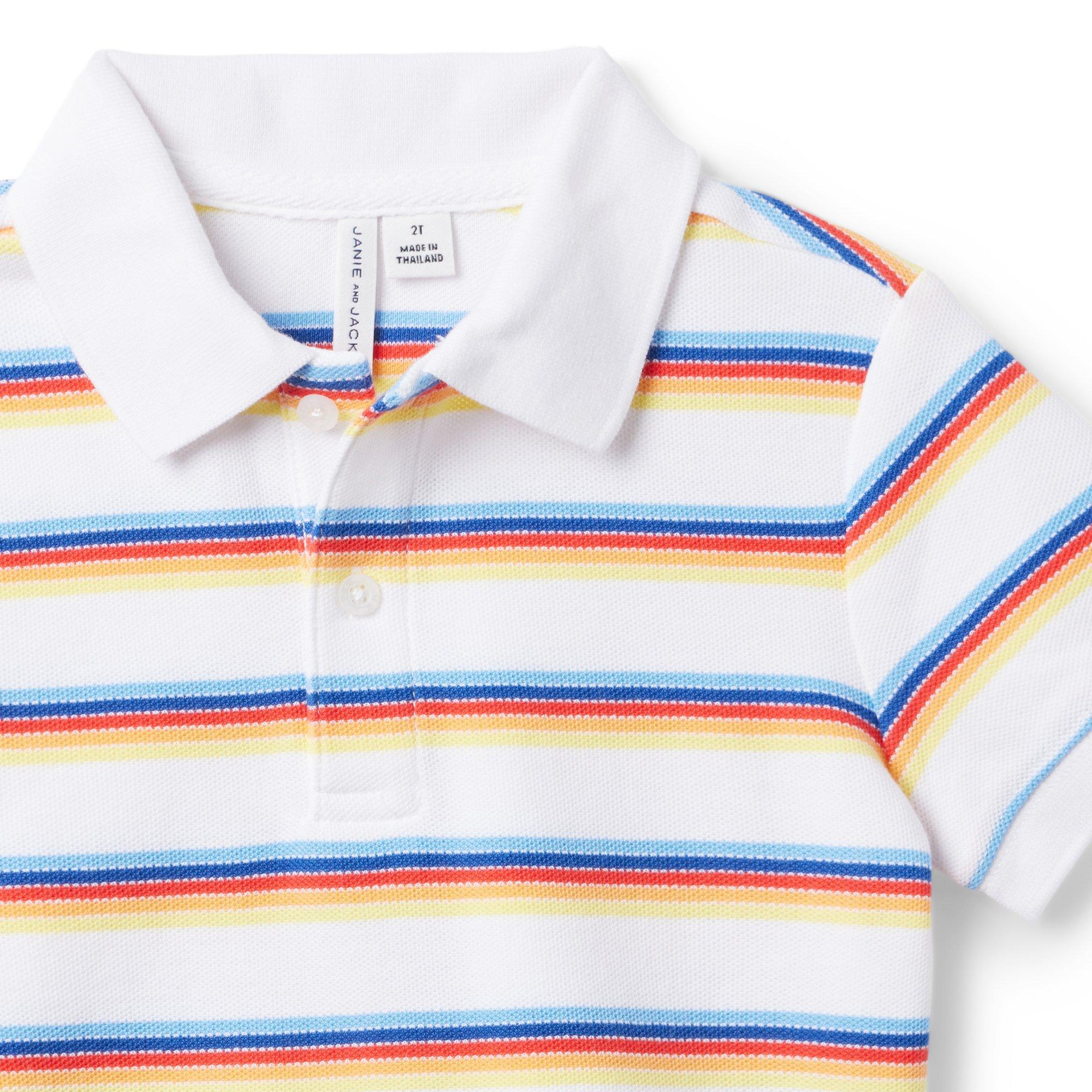 The Classic Striped Pique Polo image number 1