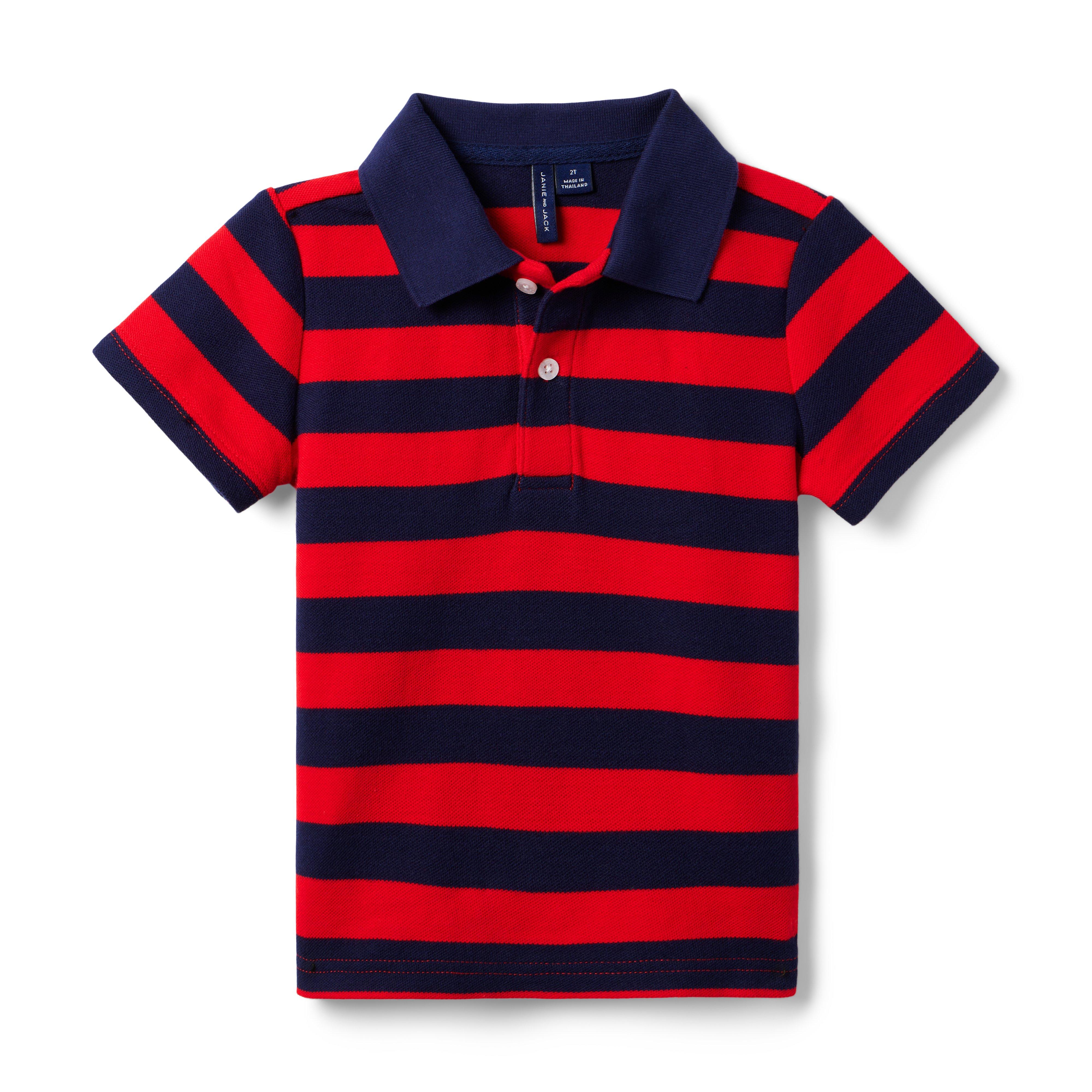 The Classic Striped Pique Polo