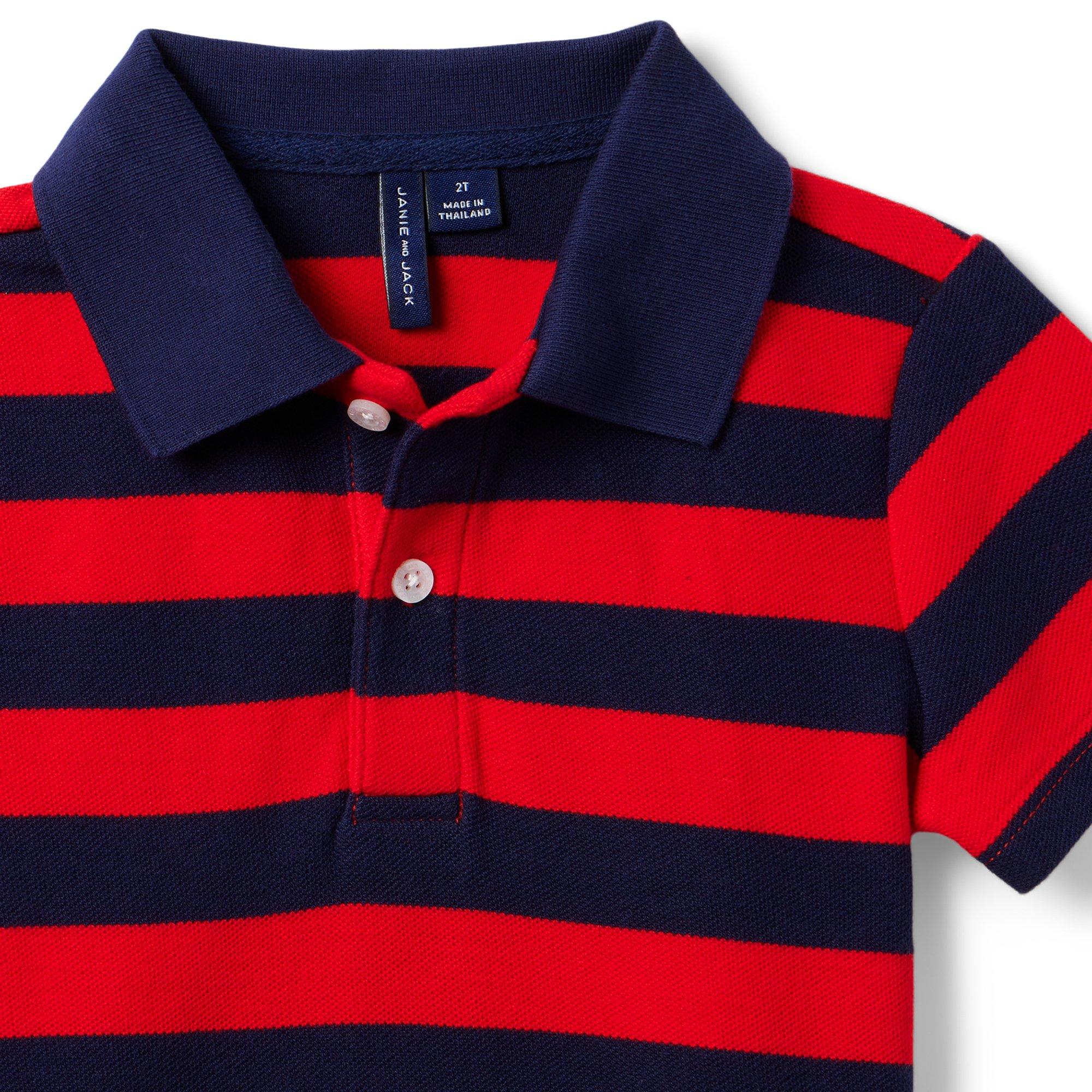 The Classic Striped Pique Polo image number 1