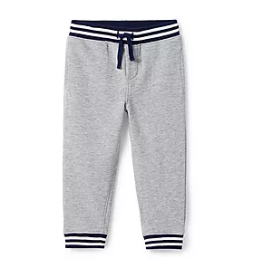Striped Trim French Terry Jogger