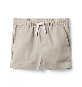 The Linen-Cotton Pull-On Shorter Short