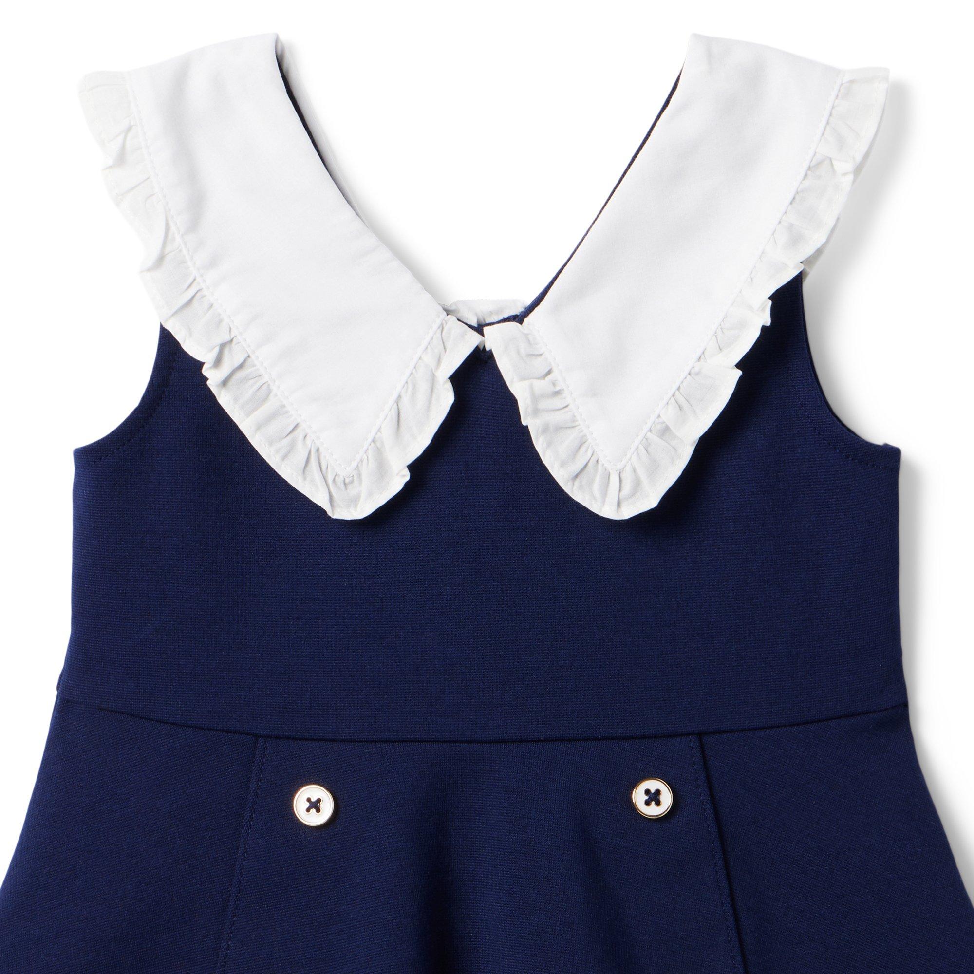 Ruffle Collar Ponte Dress image number 6