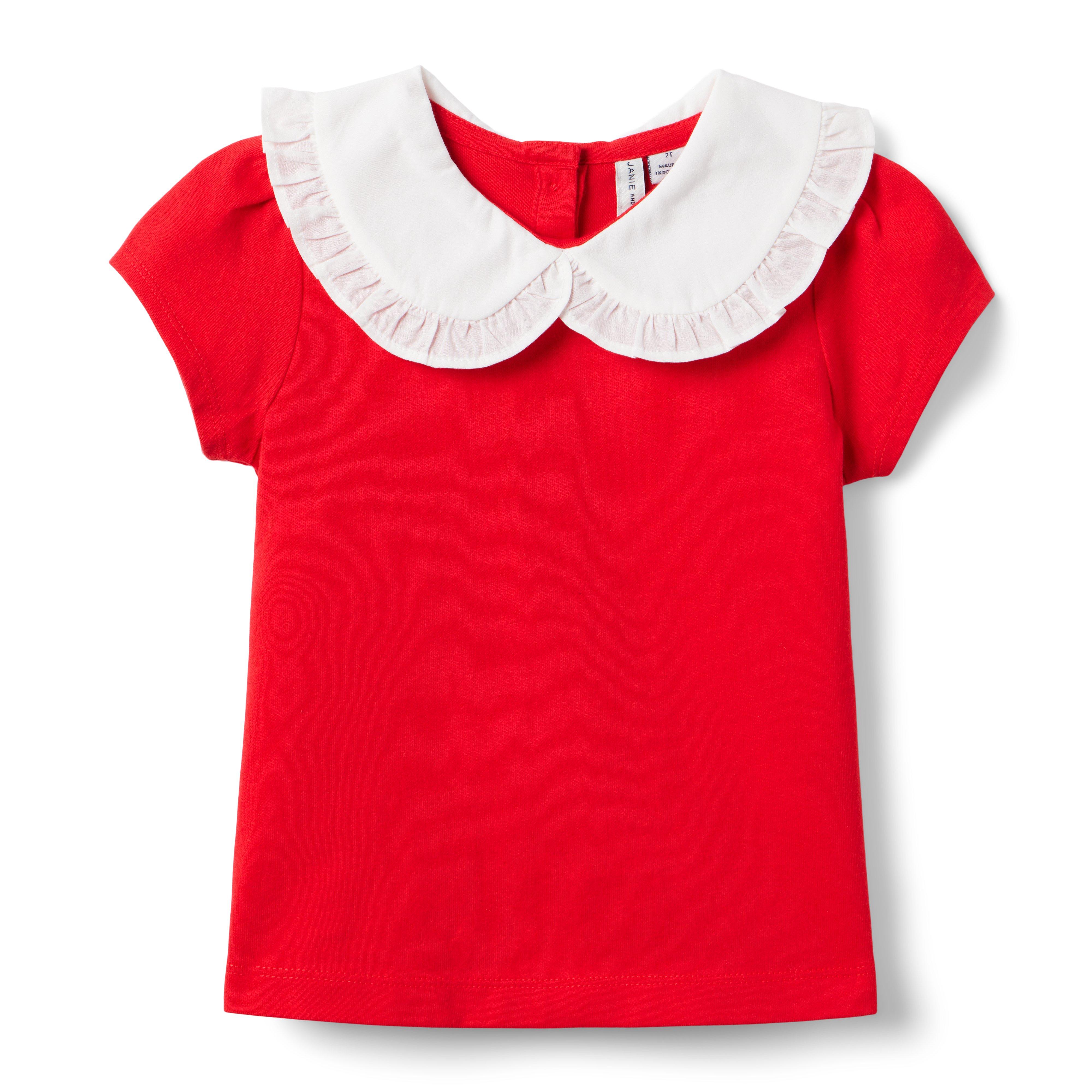 Girl True Red The Statement Collar Top by Janie and Jack