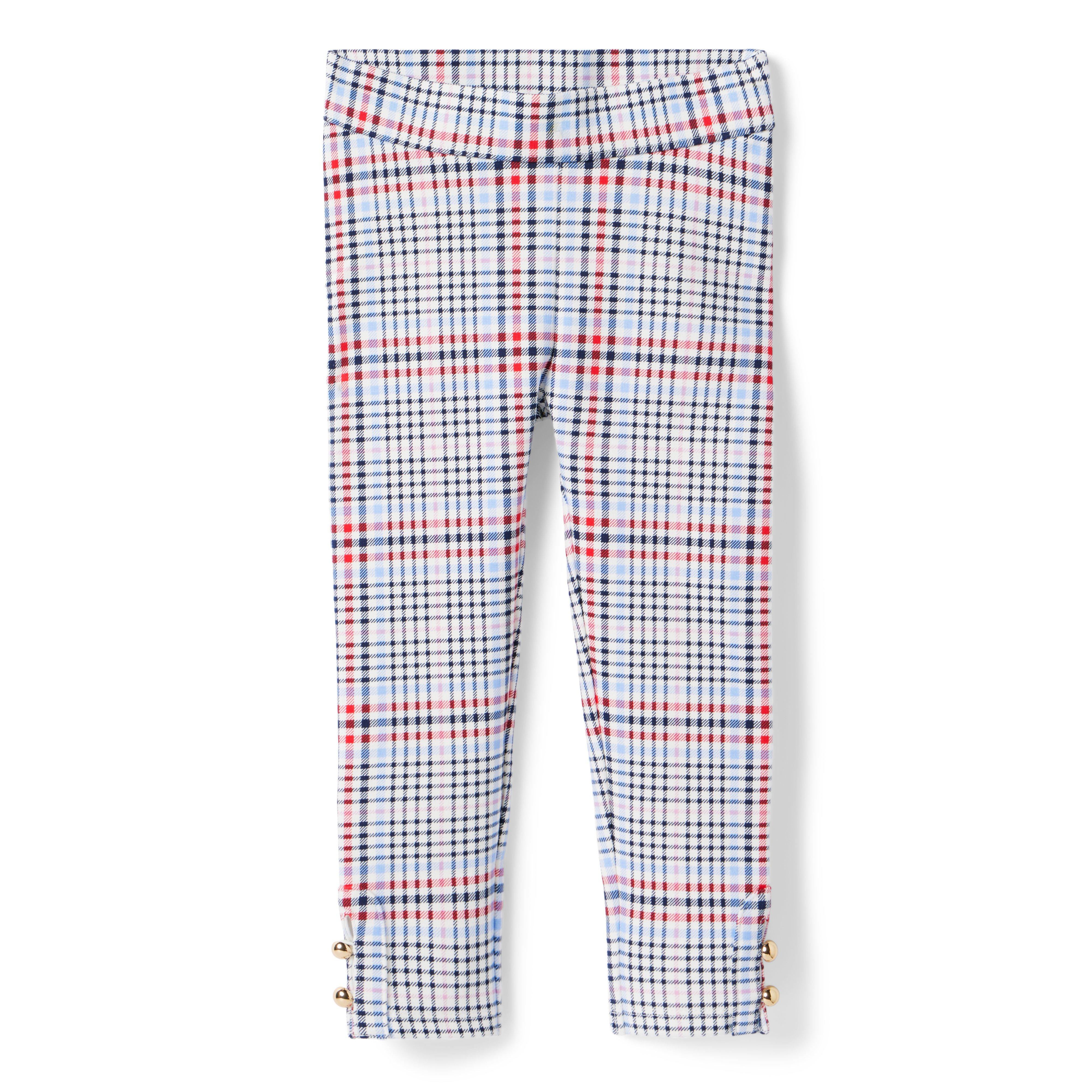 Plaid Button Cuff Ponte Pant image number 0