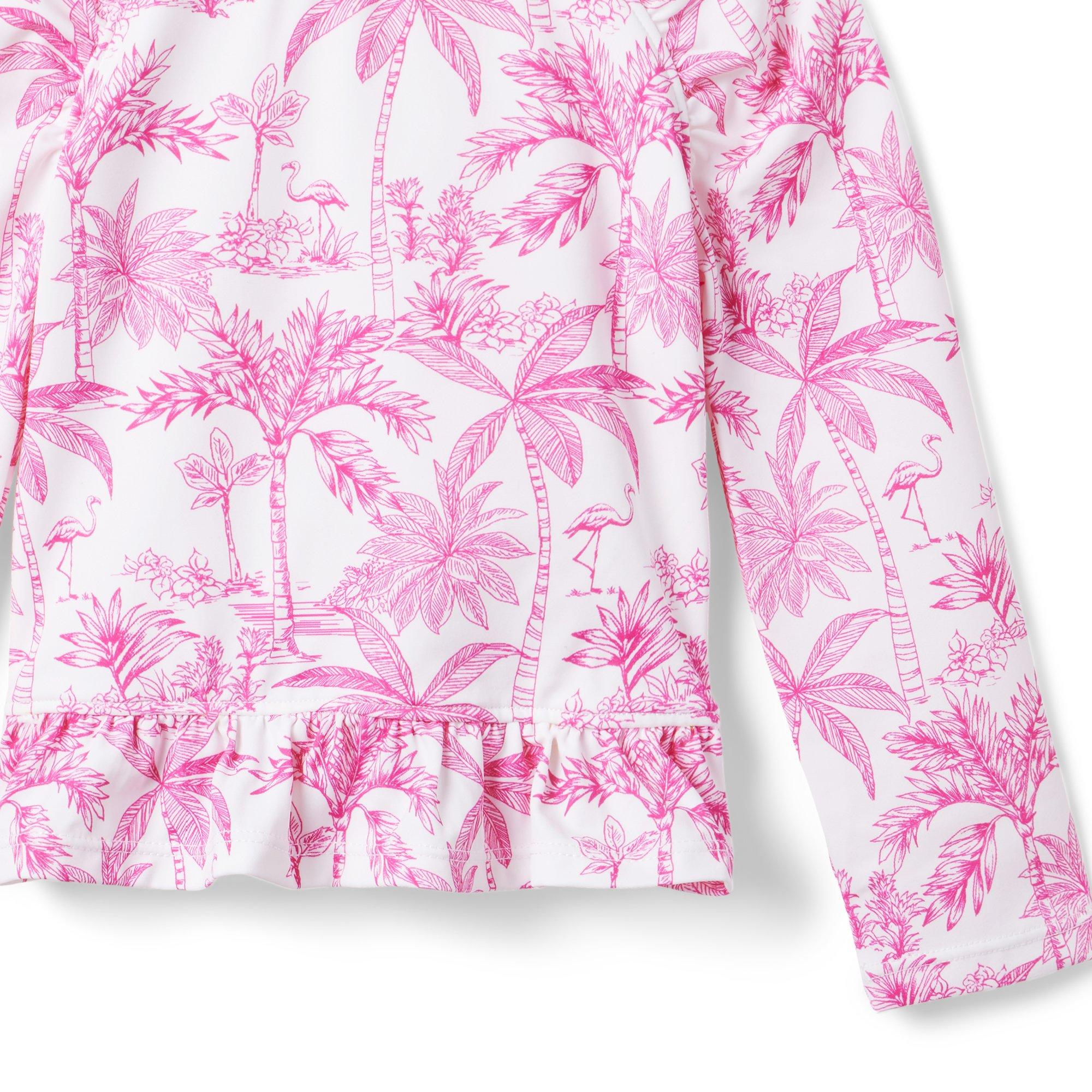 Recycled Flamingo Toile Rash Guard Set image number 2