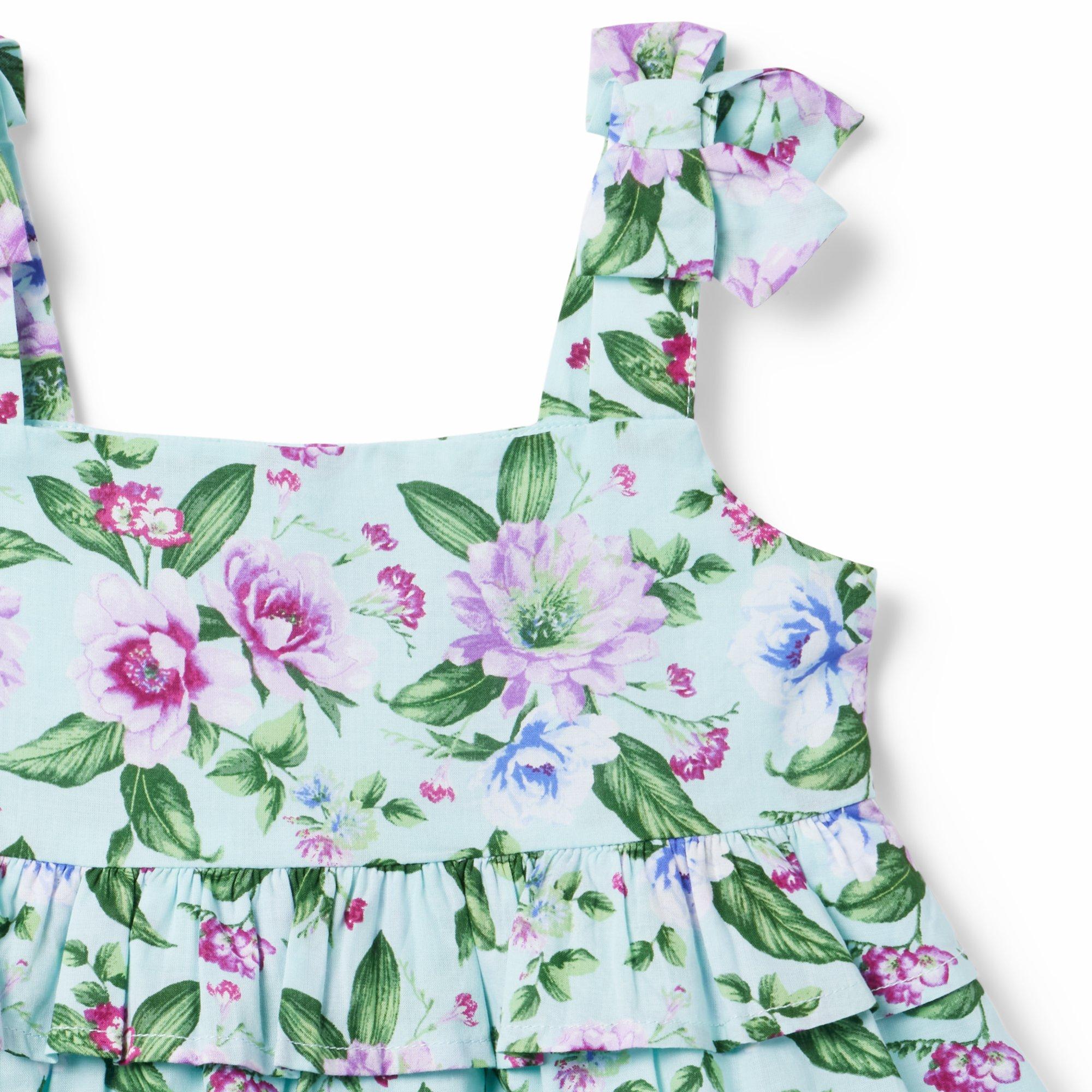 Floral Tiered Cropped Top  image number 1