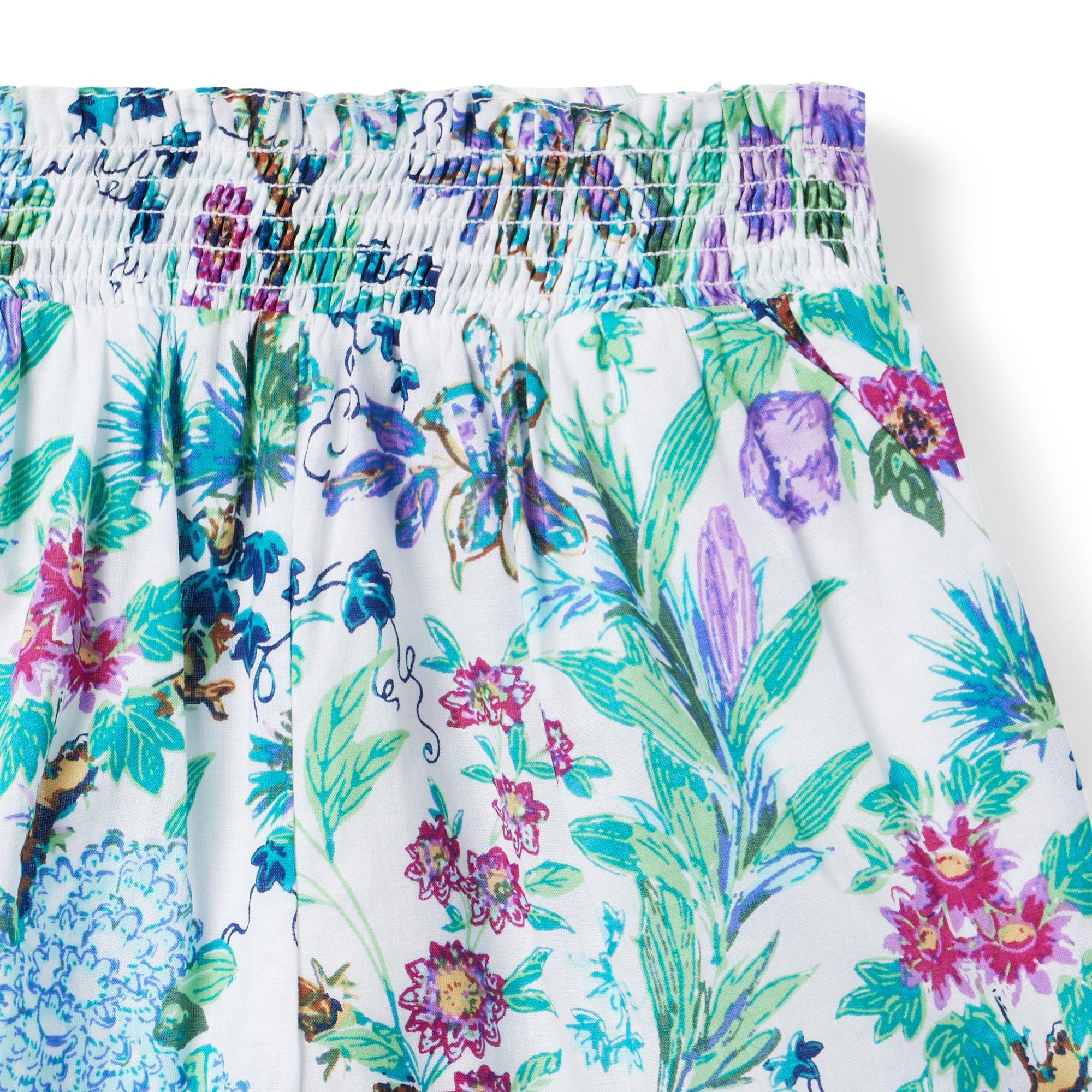 Floral Smocked Waist Short image number 1