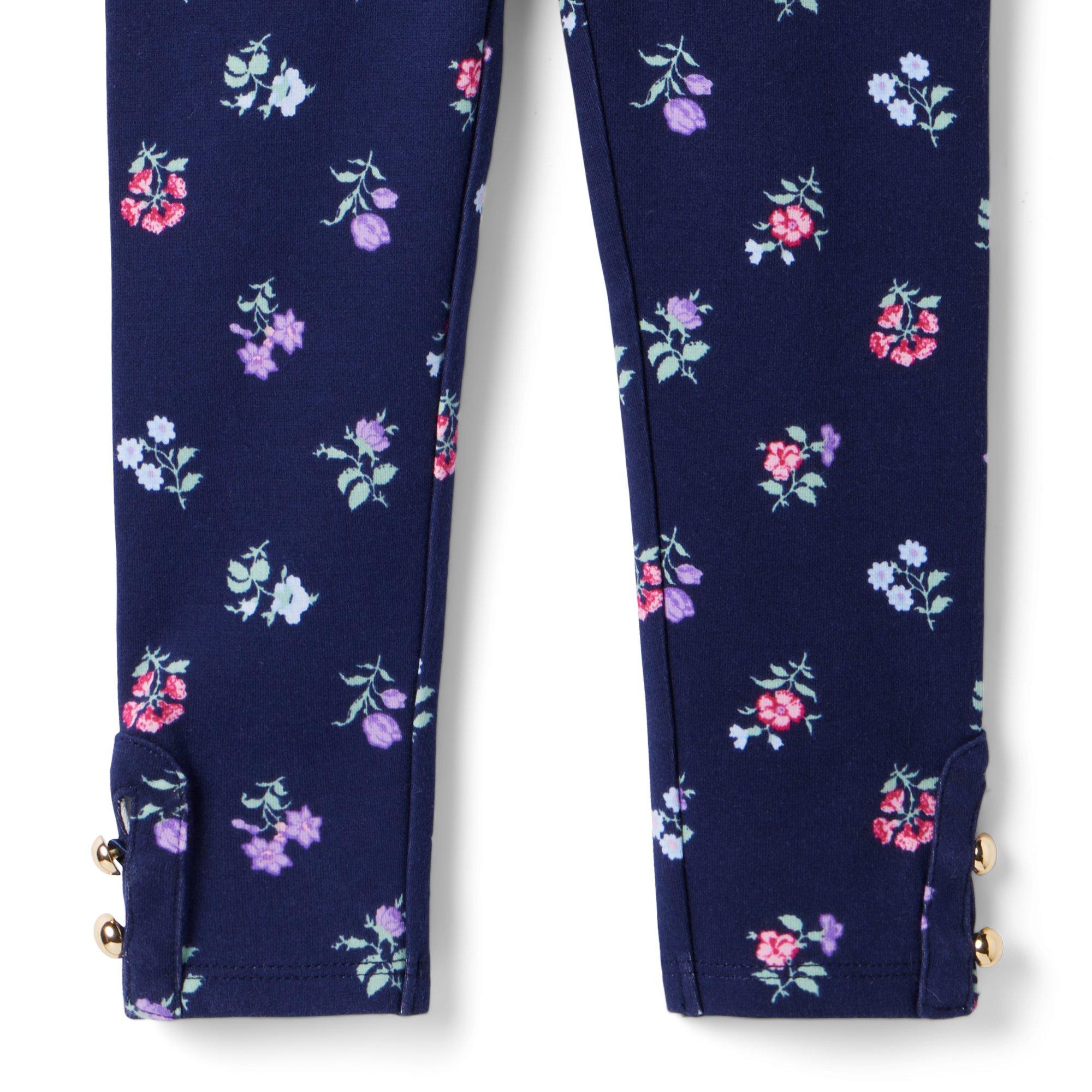 Floral Button Cuff Ponte Pant image number 1