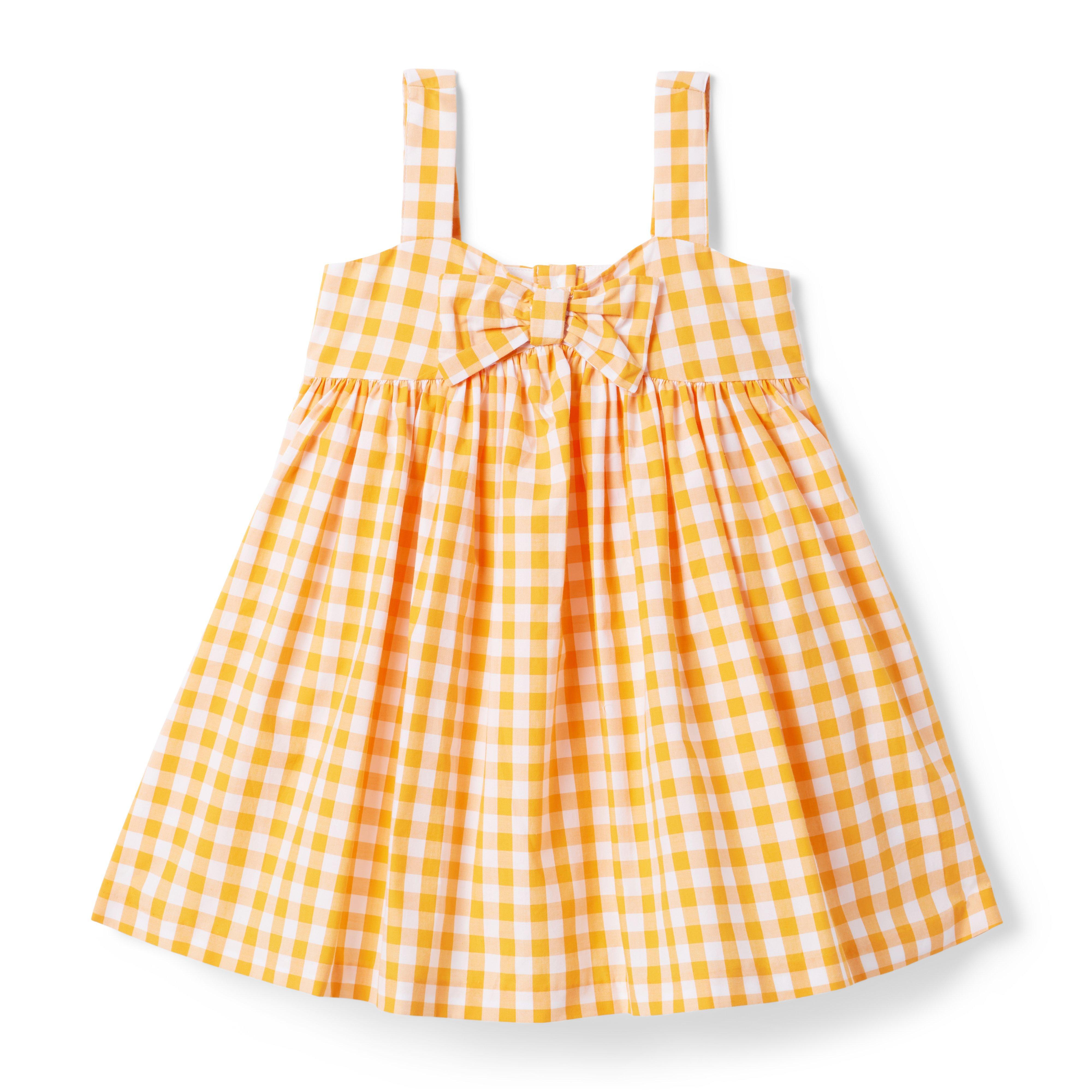 Girl Apricot Gingham The Sunshine Sundress by Janie and Jack