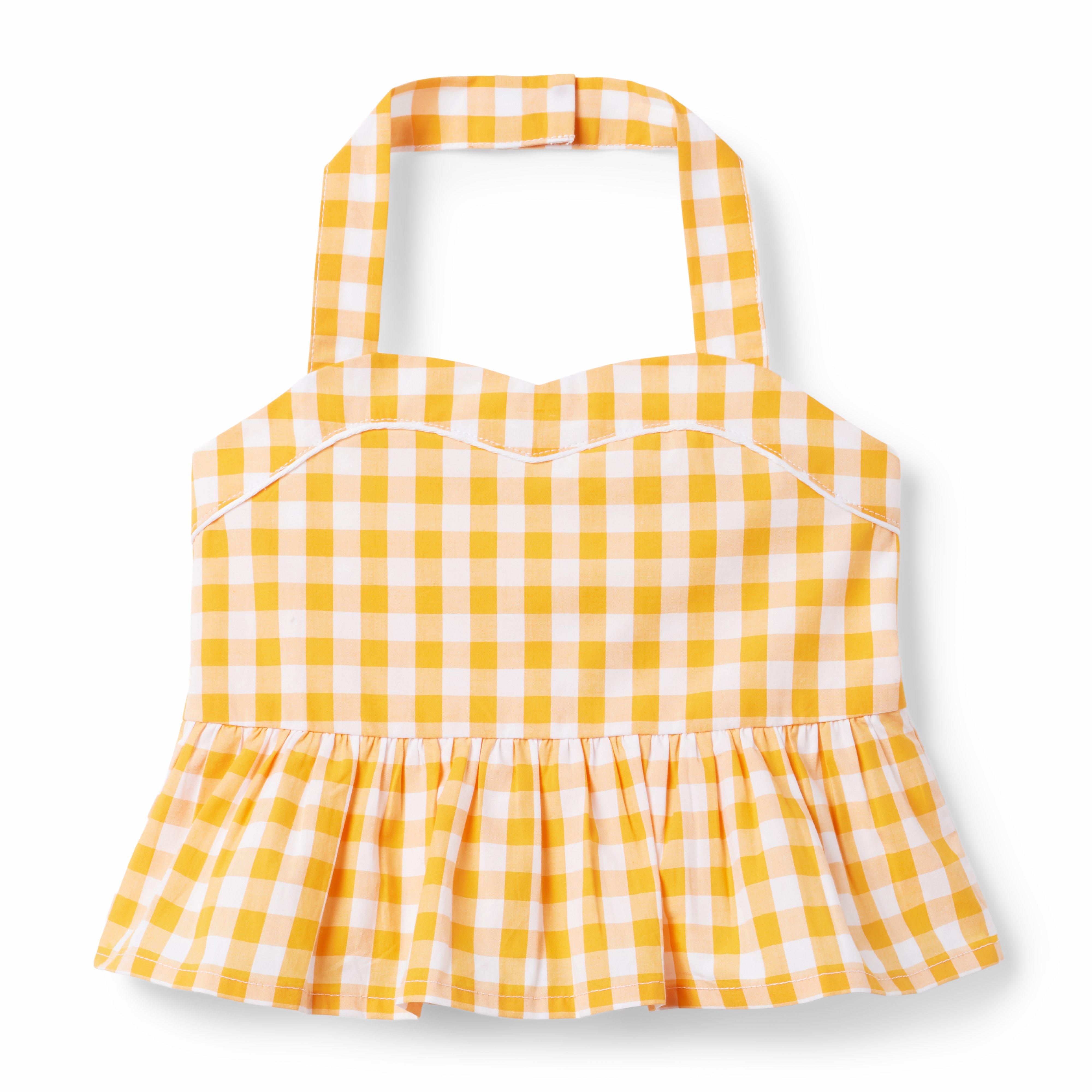 Gingham Halter Cropped Top