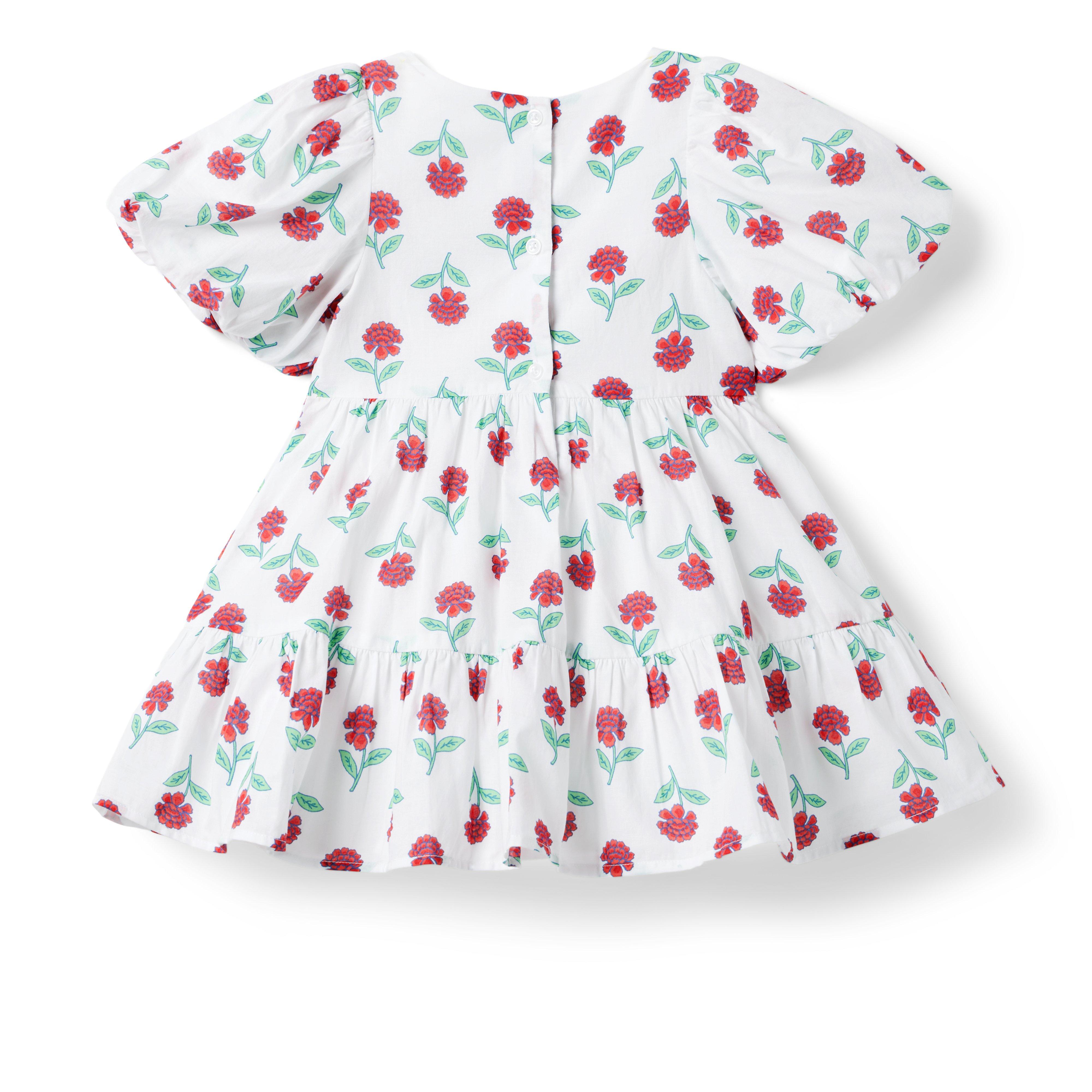 Floral Bubble Sleeve Dress image number 3