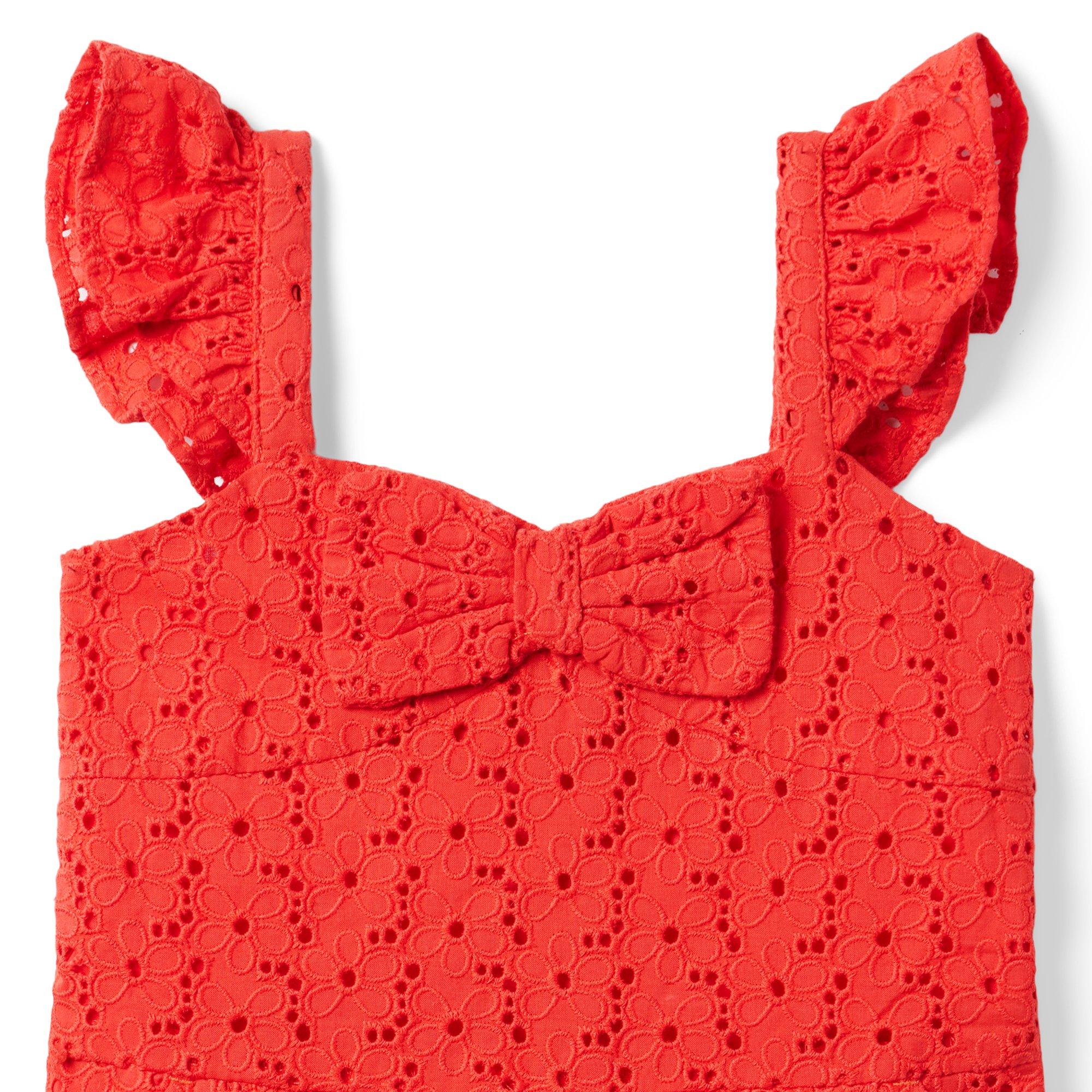 Eyelet Bow Romper image number 2