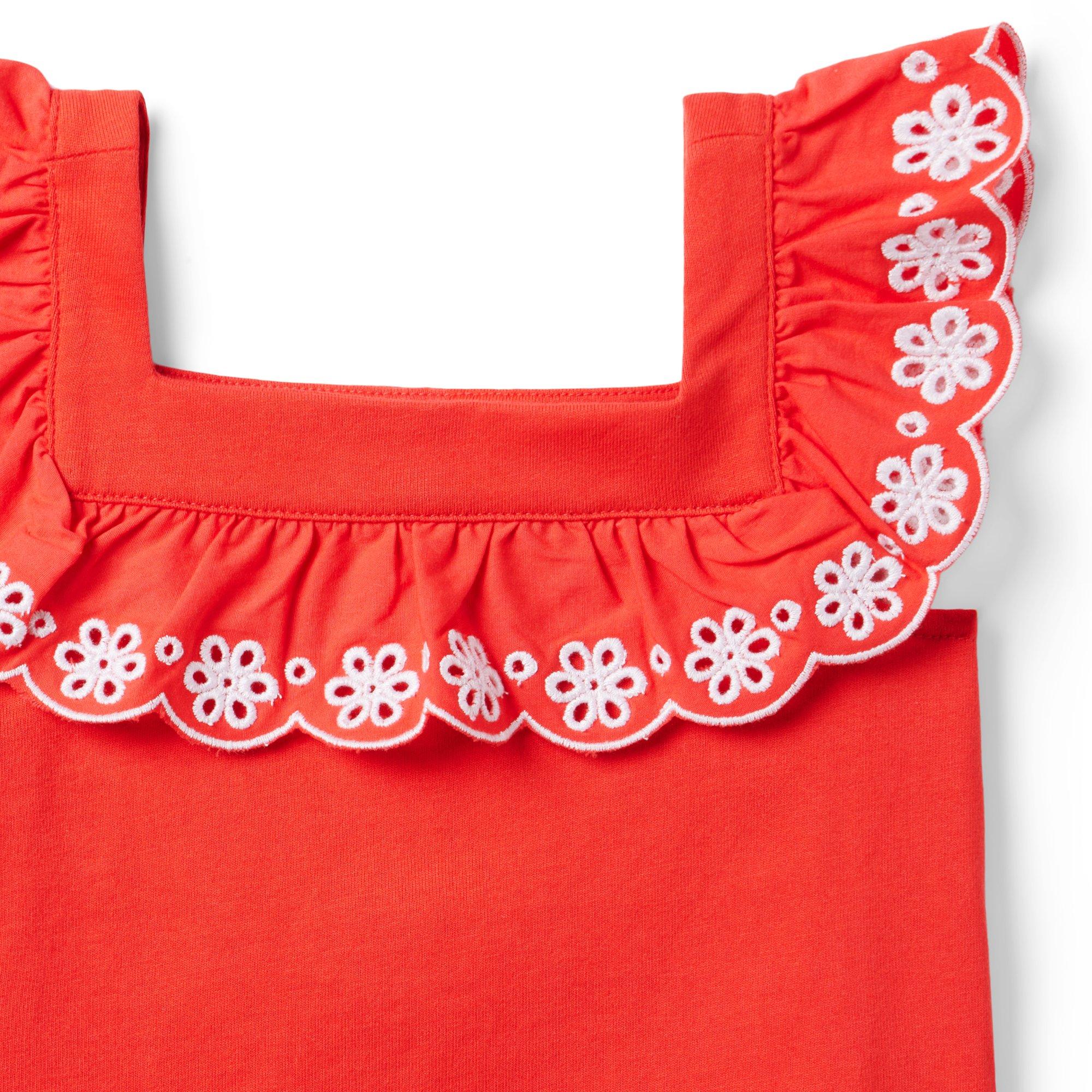 Eyelet Scalloped Top image number 1