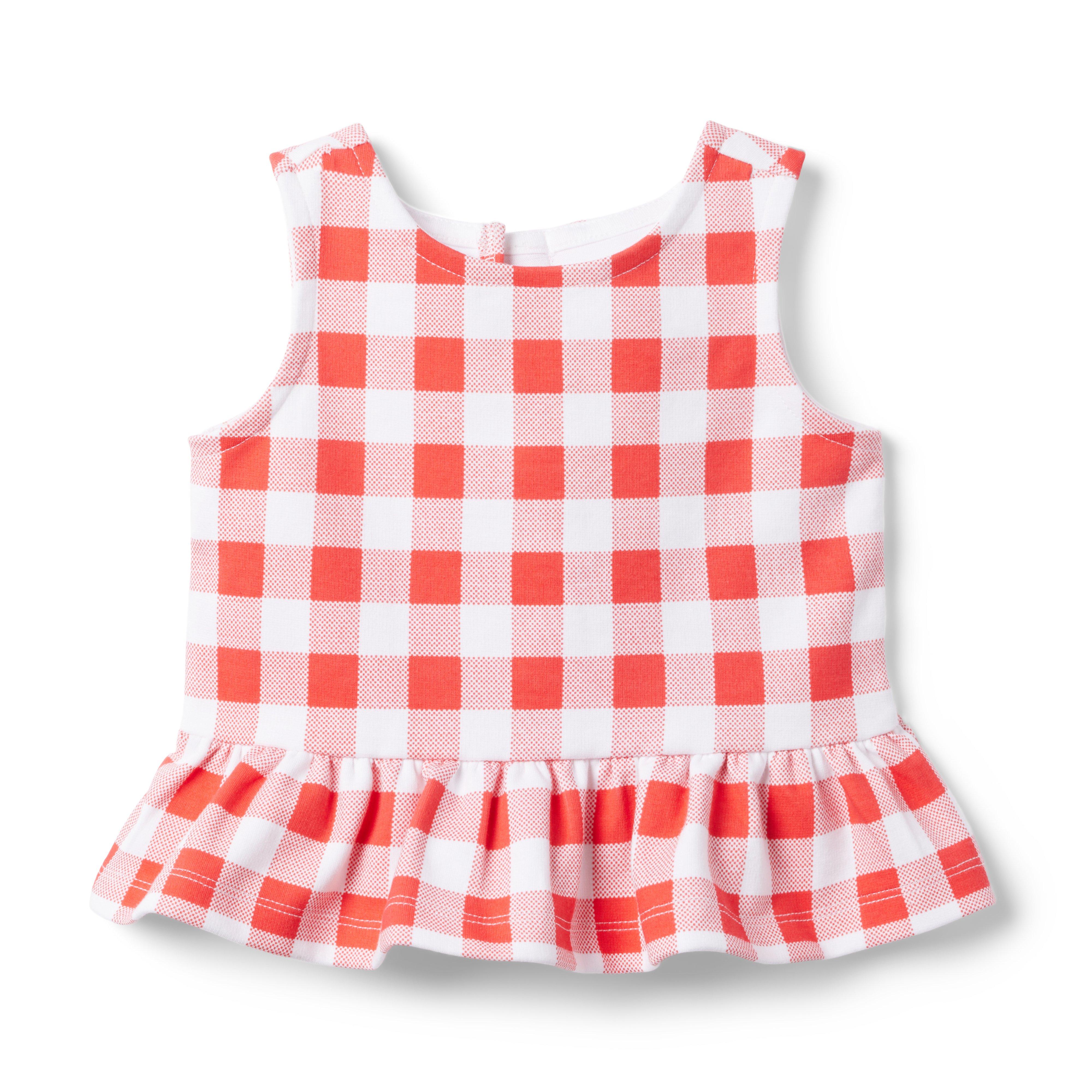 Gingham Peplum Top image number 0