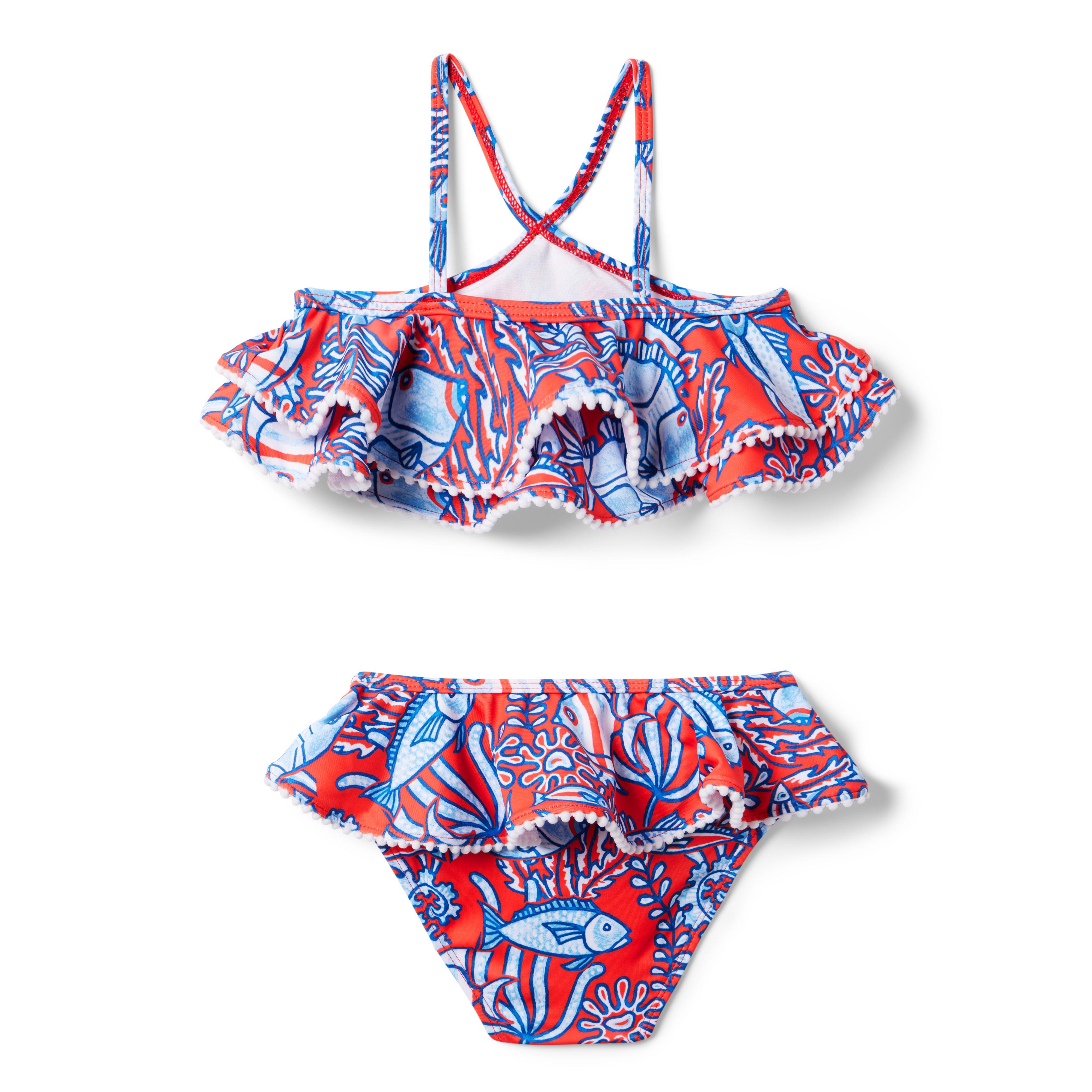 Recycled Tropical Fish Halter 2-Piece Swimsuit image number 2