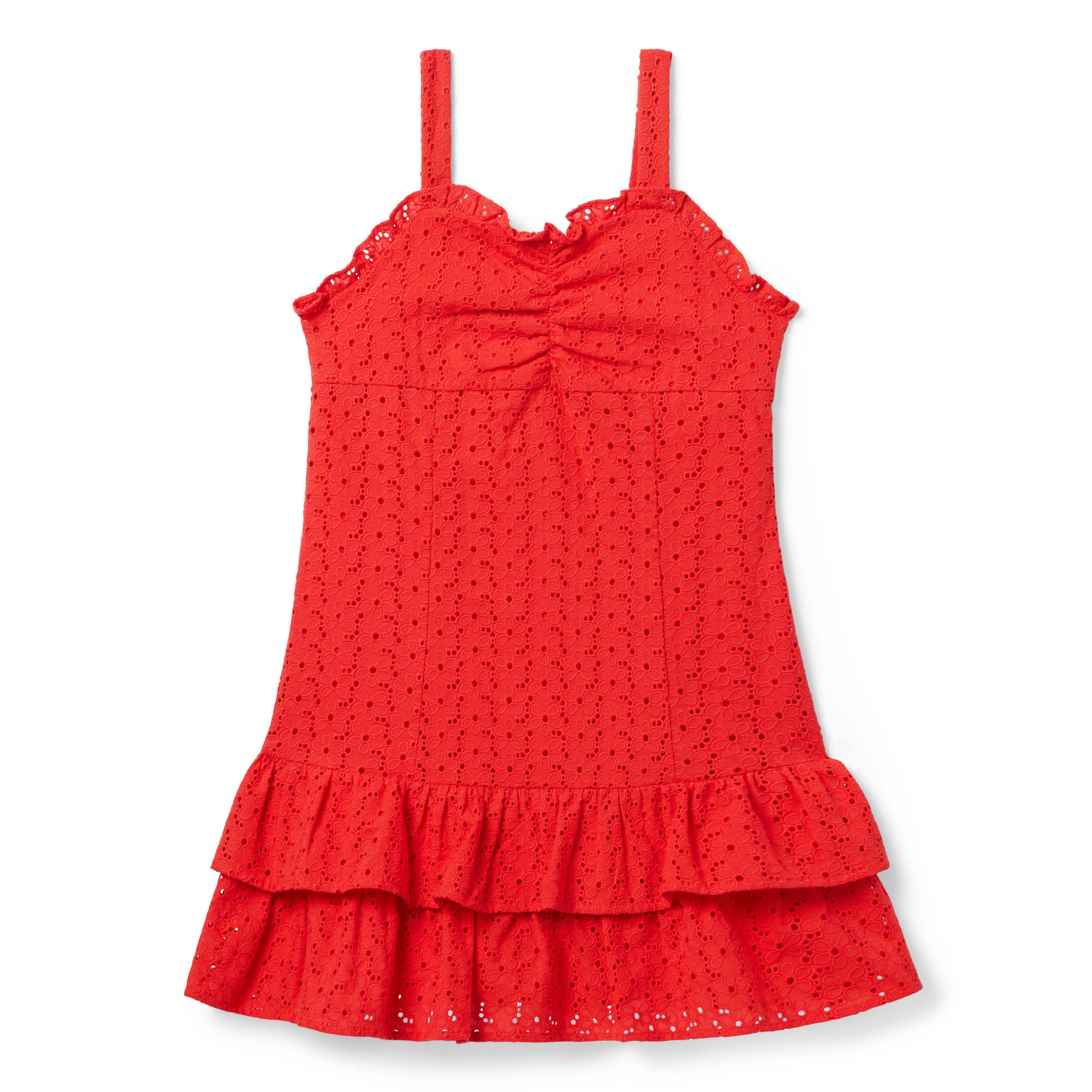 Eyelet Ruffle Dress