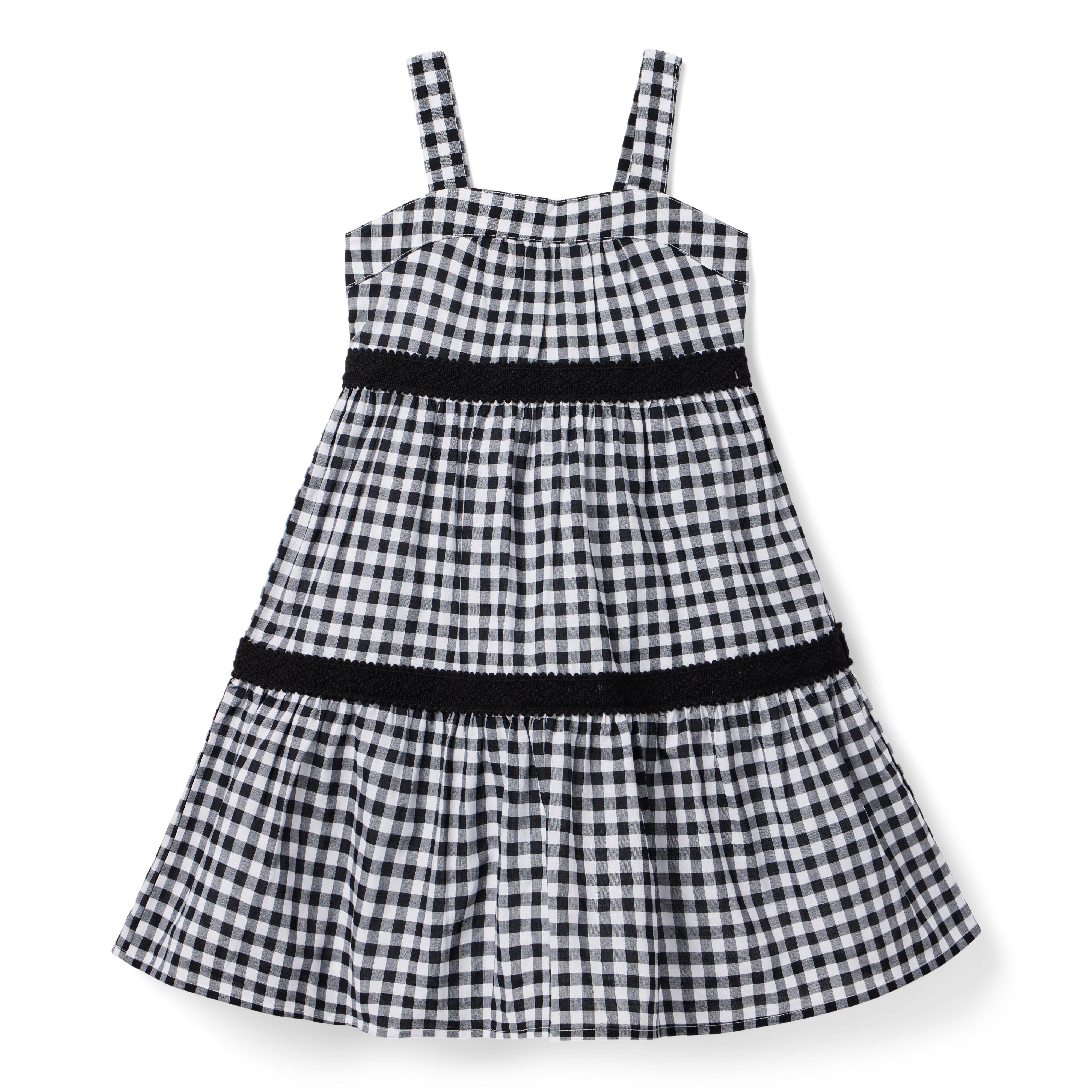 Gingham Crochet Trim Sundress