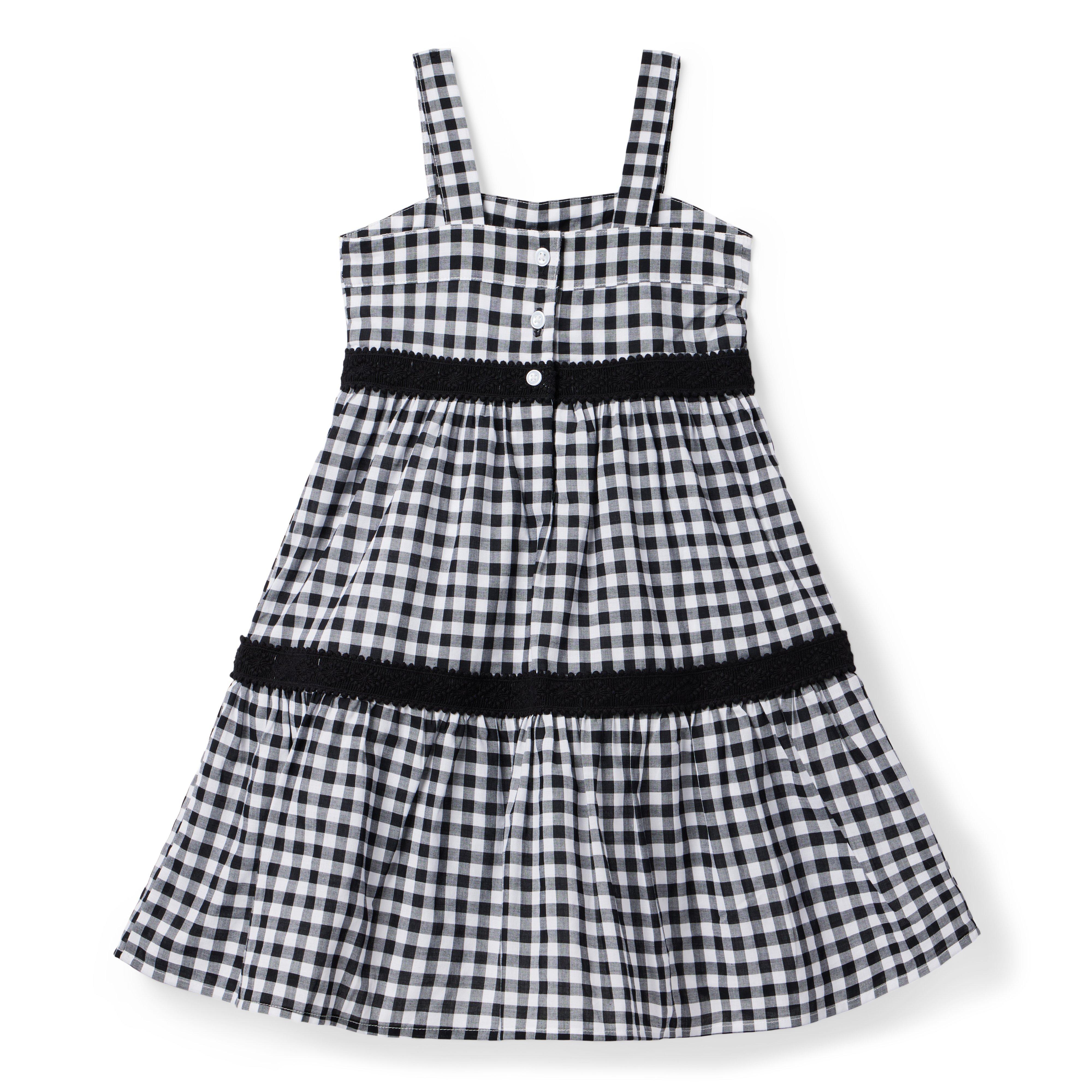 Gingham Crochet Trim Sundress image number 3