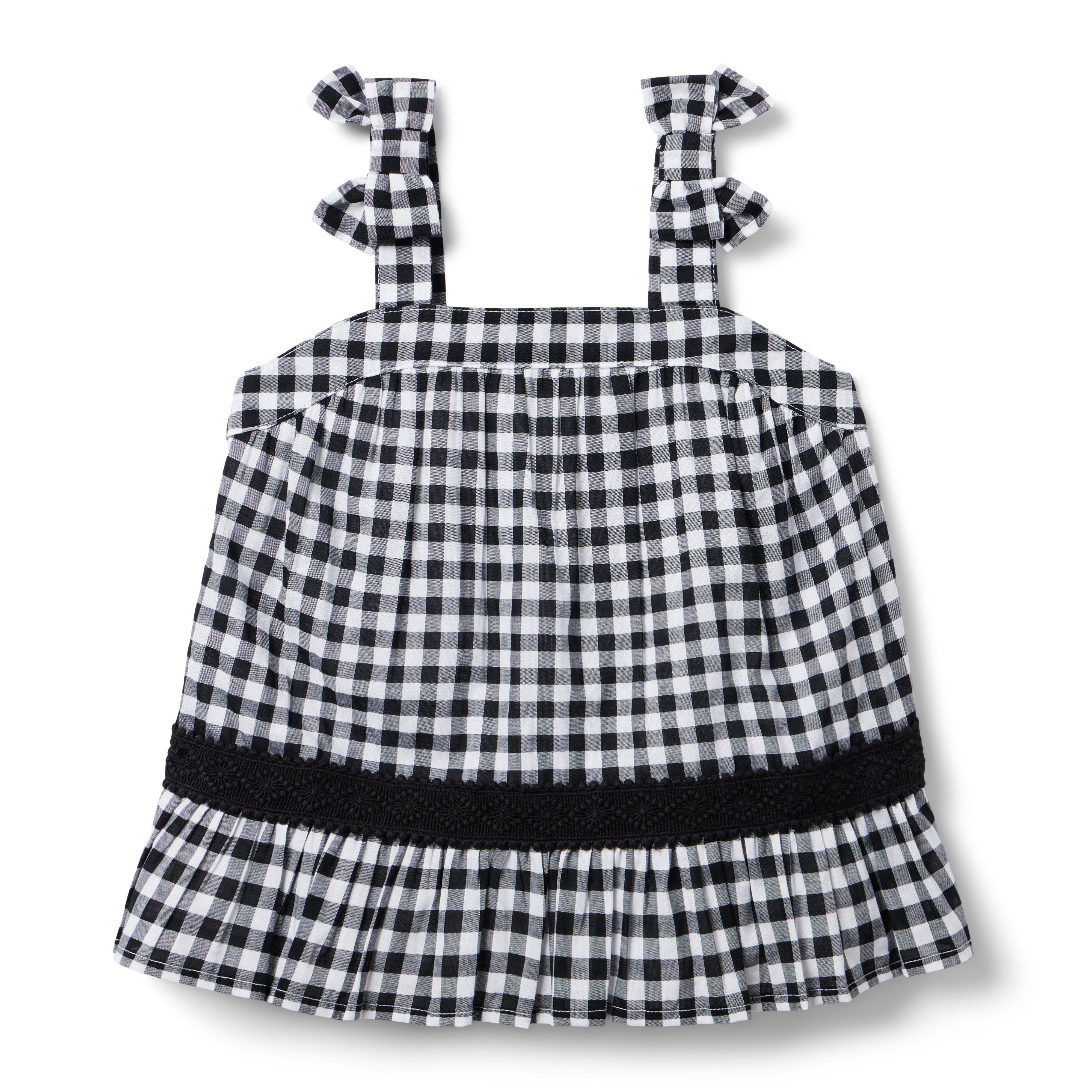 Gingham Crochet Trim Top image number 0
