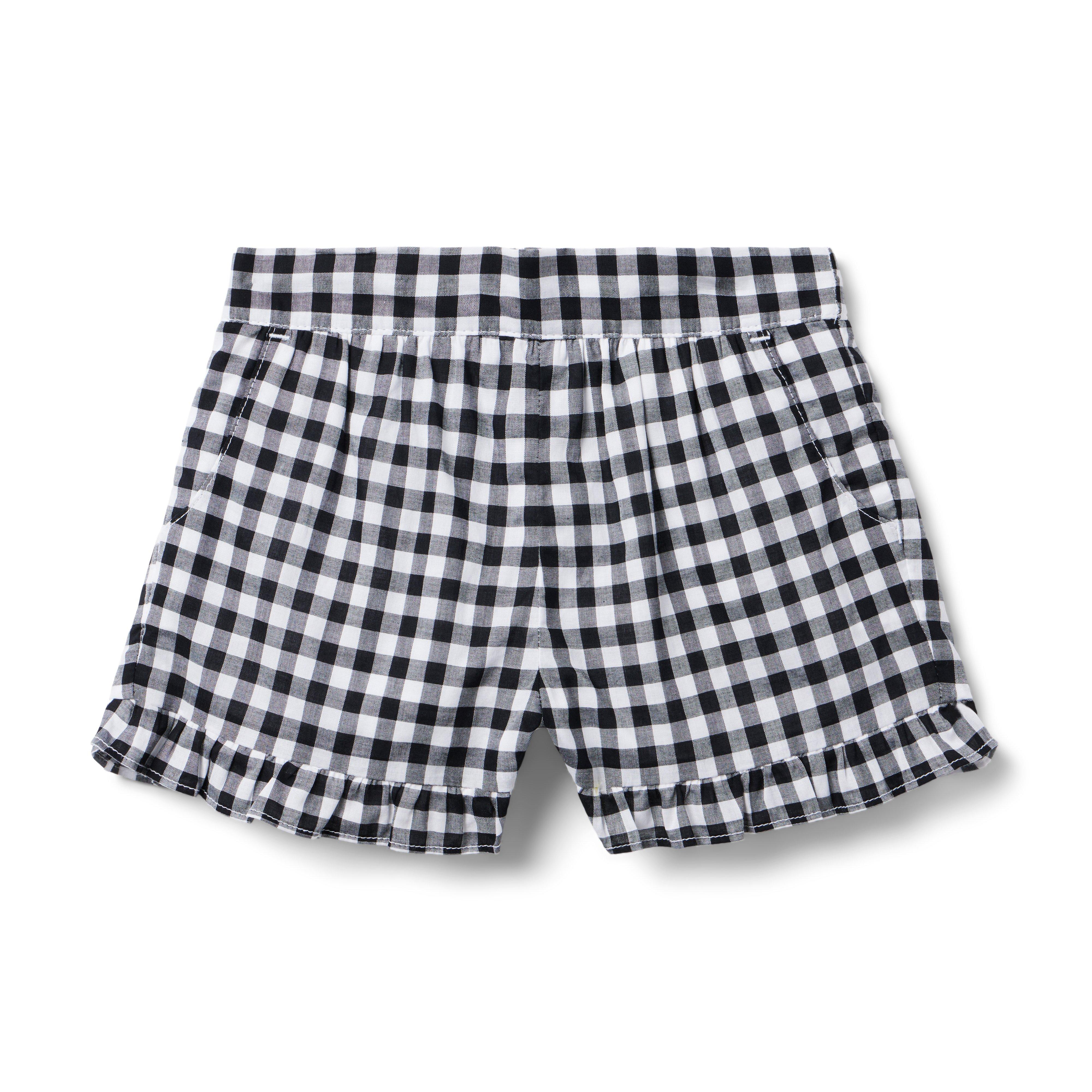 Gingham Ruffle Hem Short image number 0