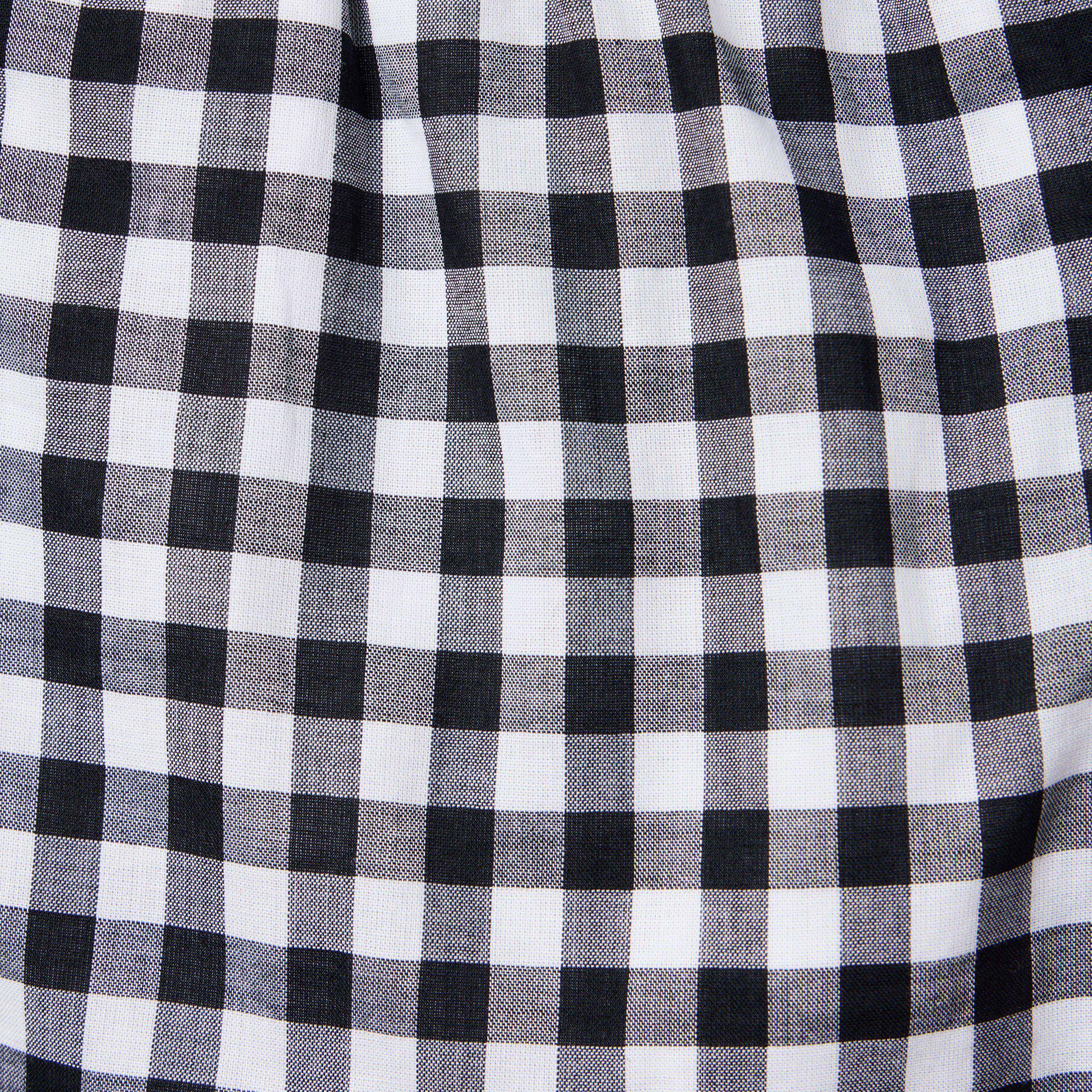 Gingham Ruffle Hem Short image number 1