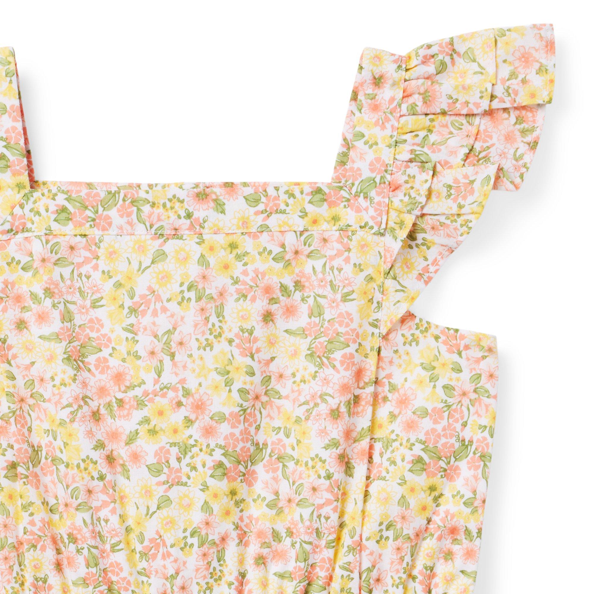 Floral Ruffle Sleeve Romper image number 2