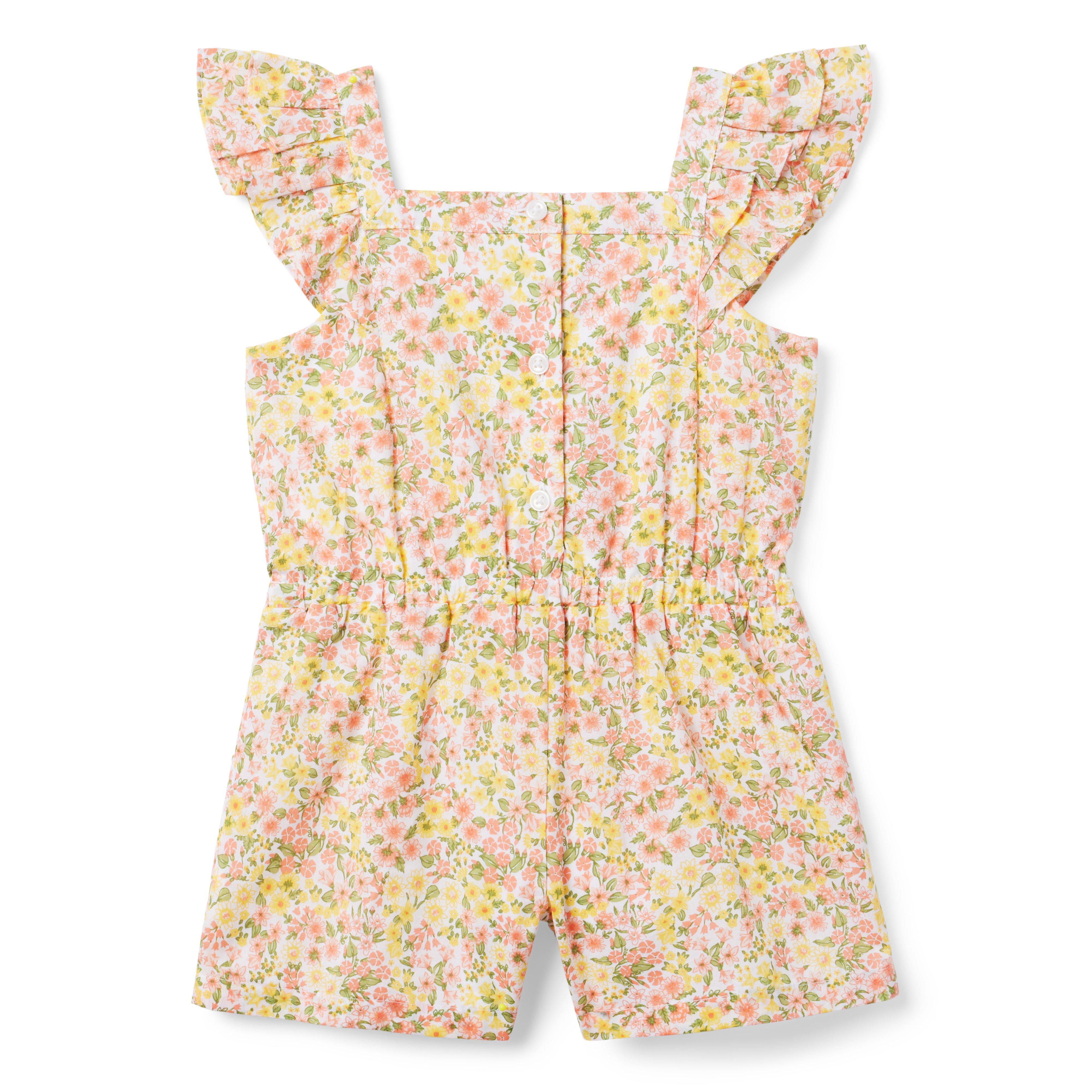 Floral Ruffle Sleeve Romper image number 1