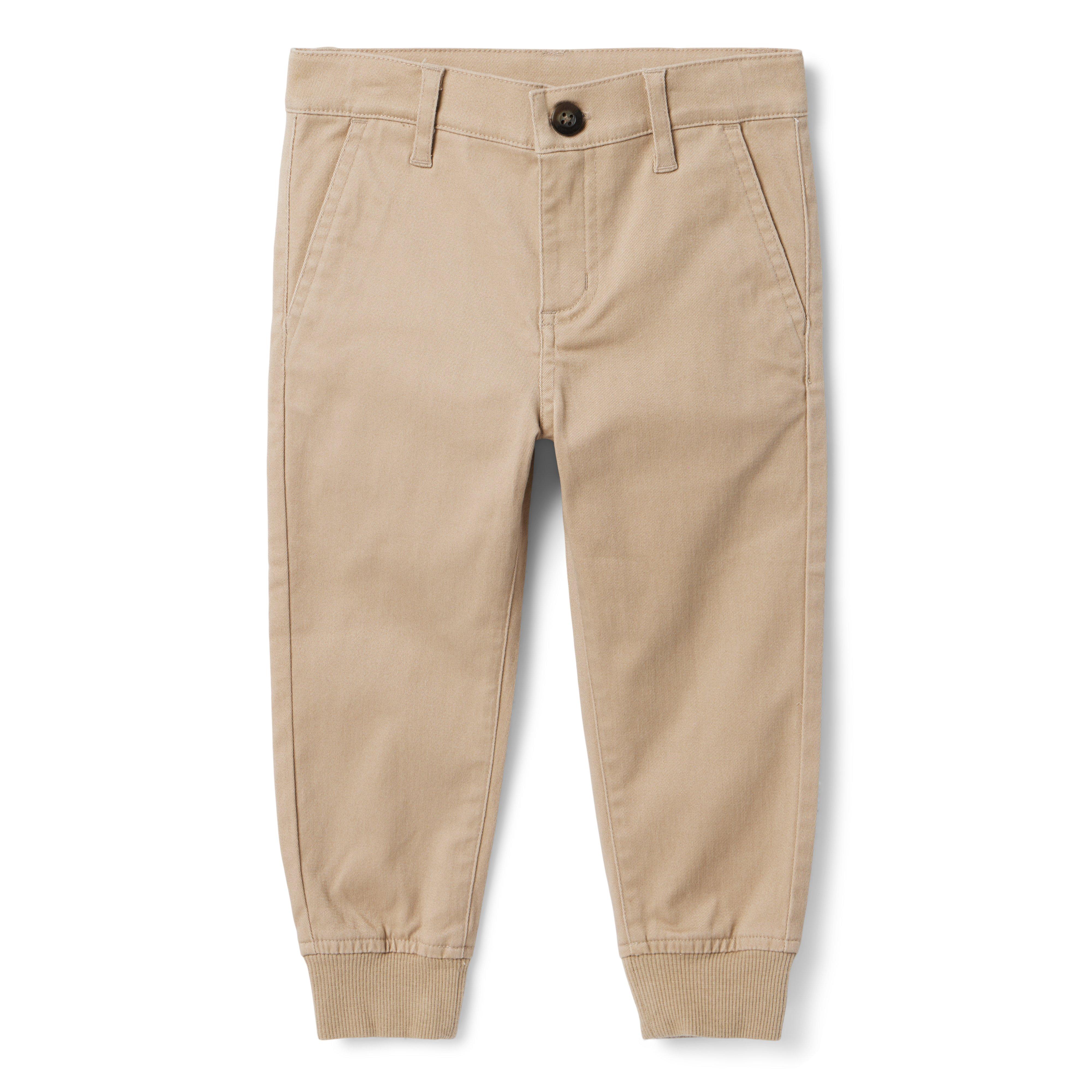 Boy Jack Khaki The Button Twill Jogger by Janie and Jack