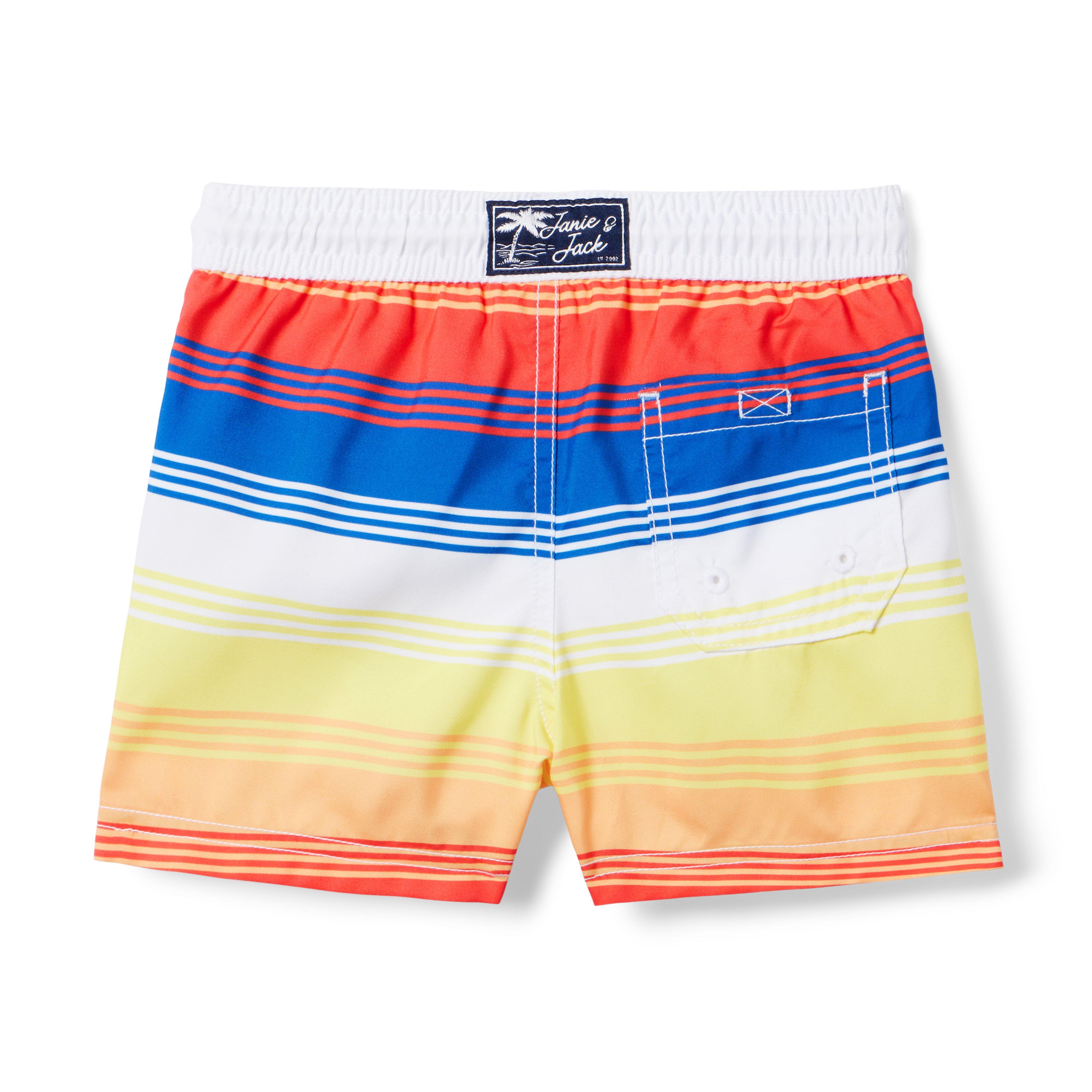 Recycled Sunset Stripe Swim Trunk image number 2