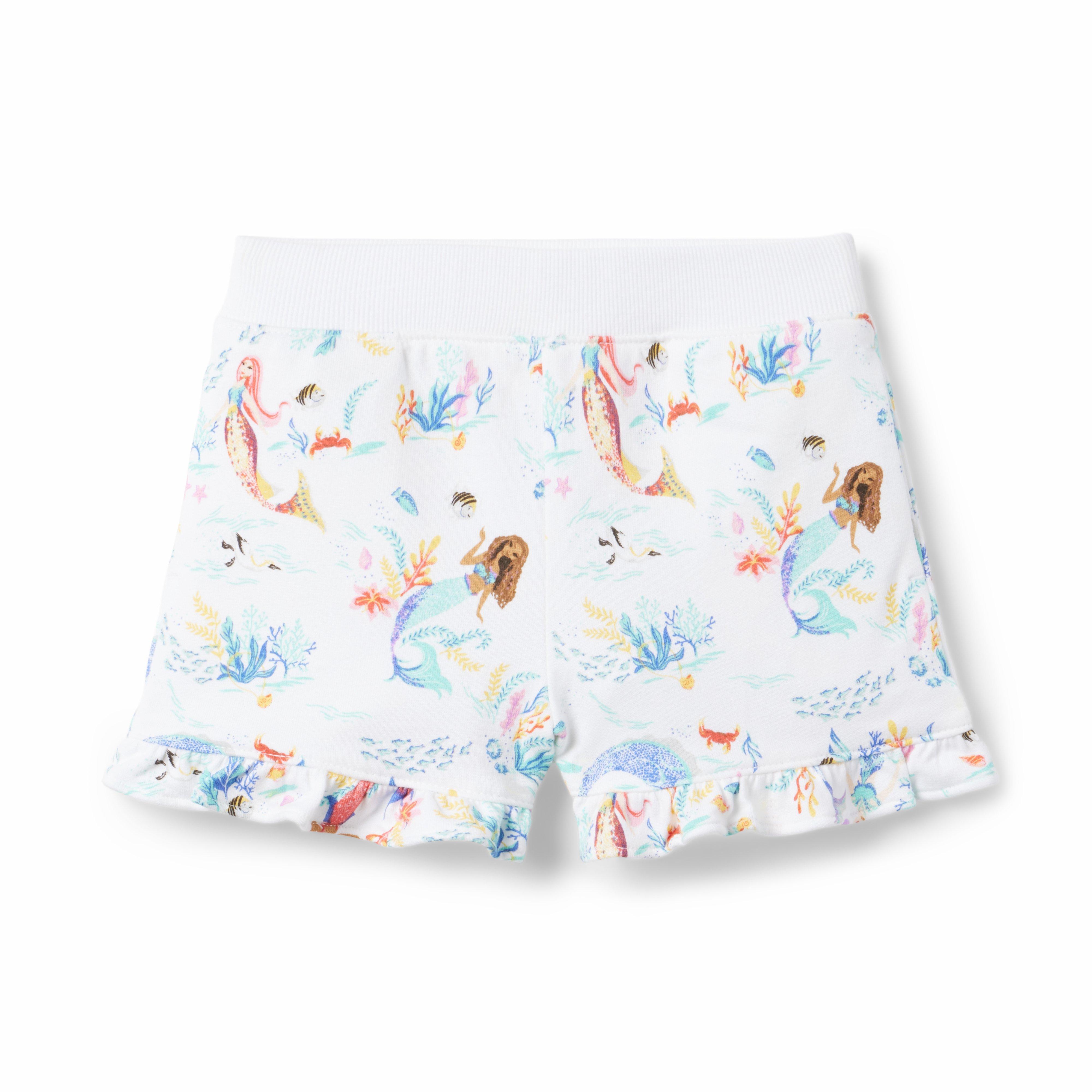 Girl White Mermaid Print Disney The Little Mermaid Short by Janie and Jack