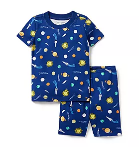 Good Night Short Pajamas in Outer Space