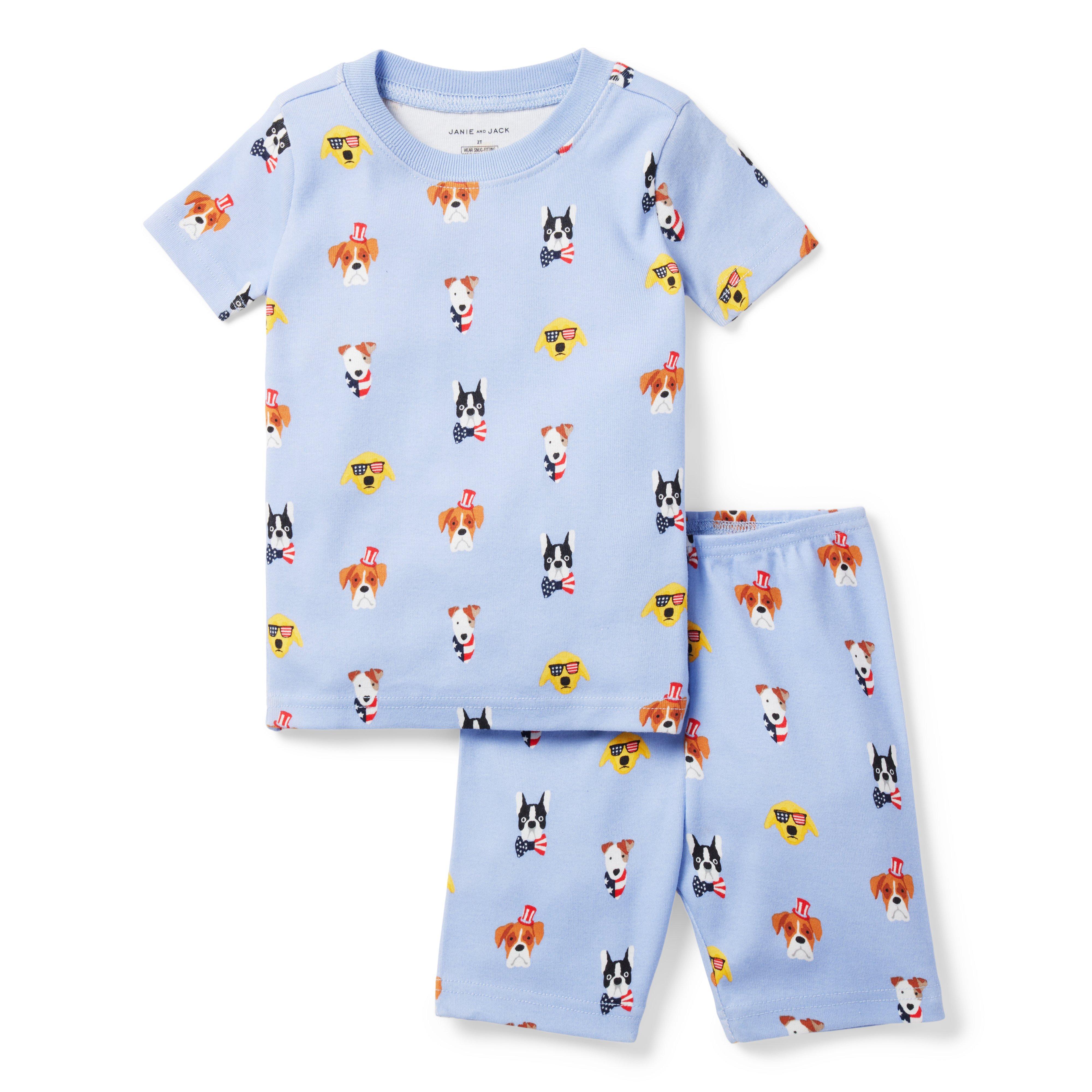Good Night Short Pajamas in Americana Dog image number 0