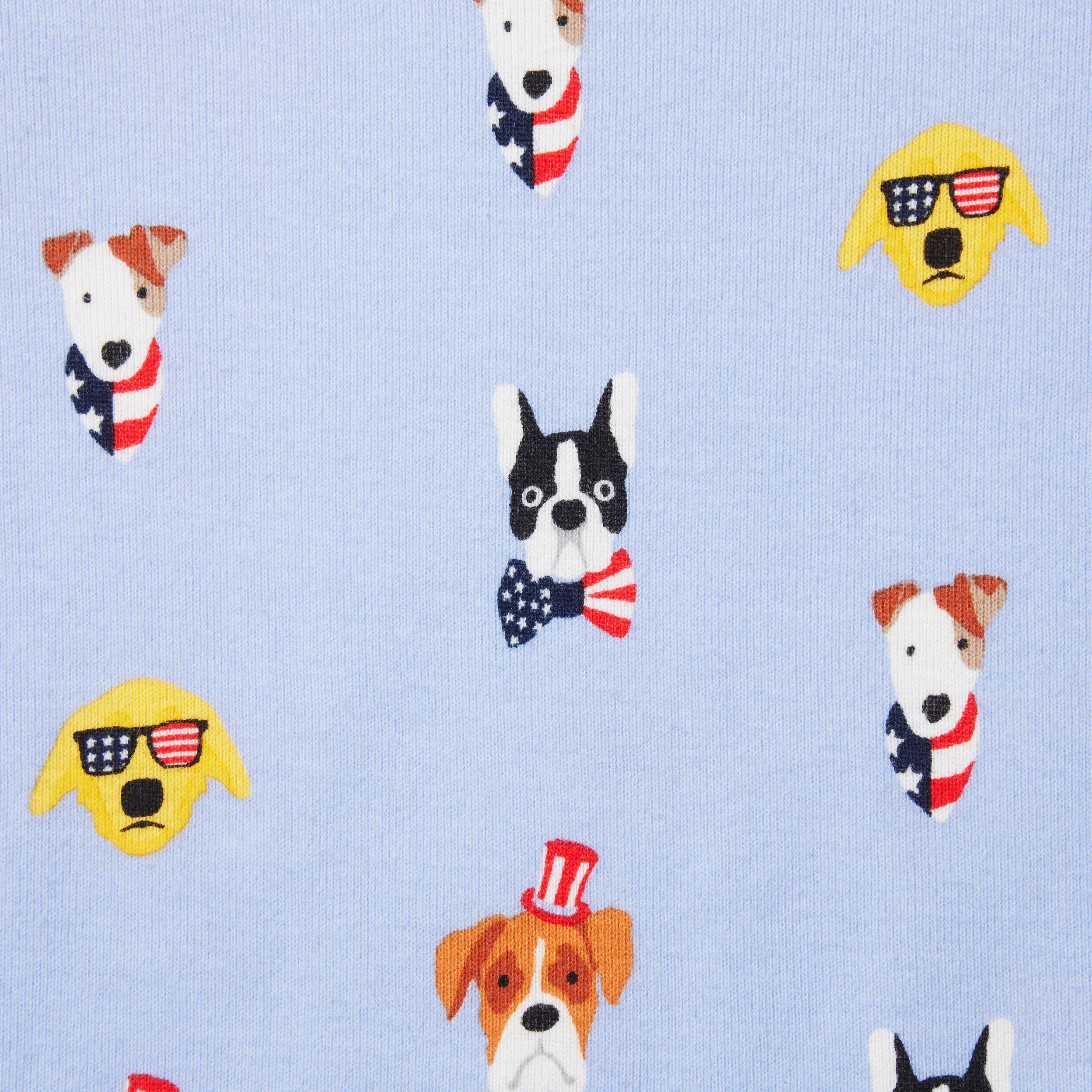 Good Night Short Pajamas in Americana Dog image number 1