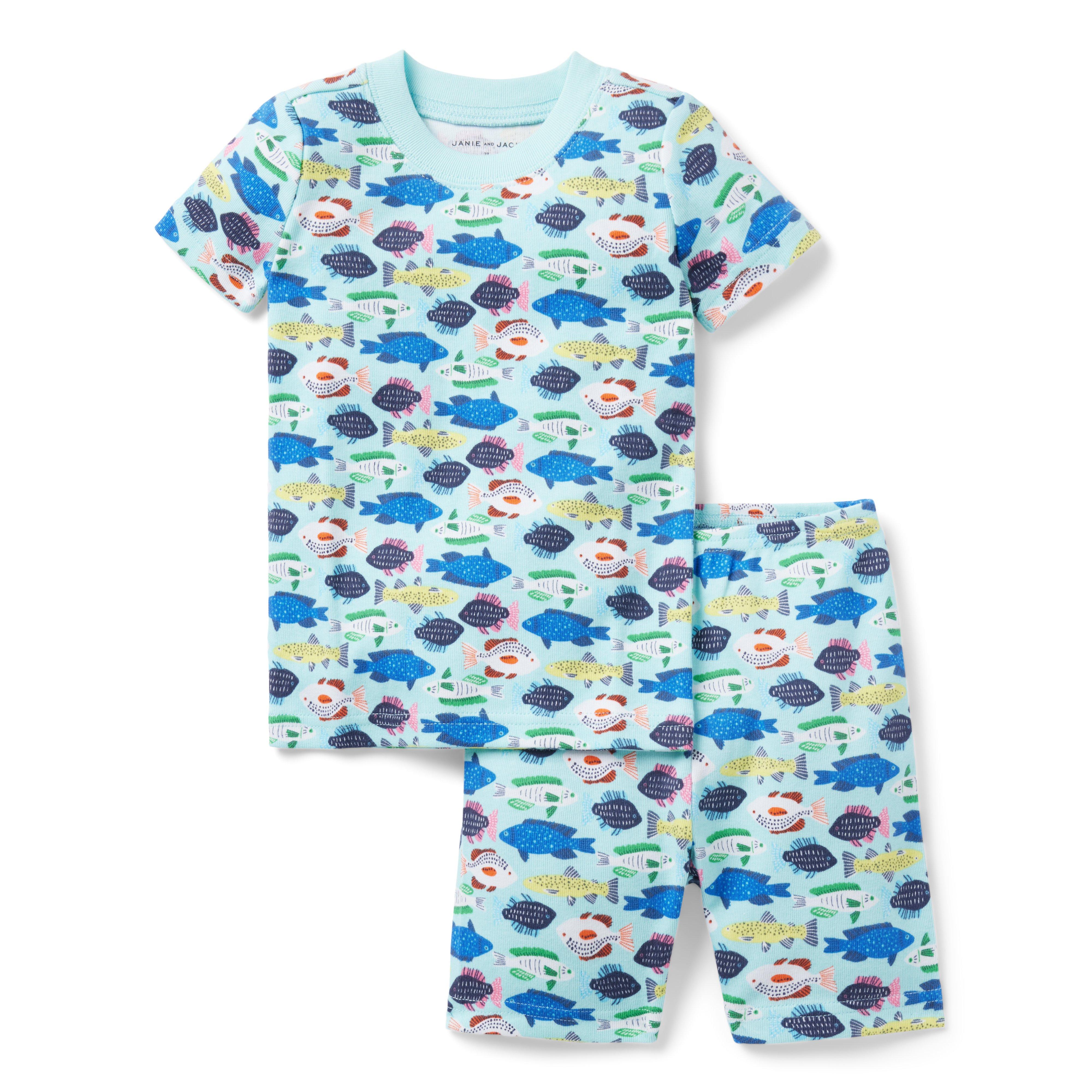 Good Night Short Pajamas in Fish Friends image number 0