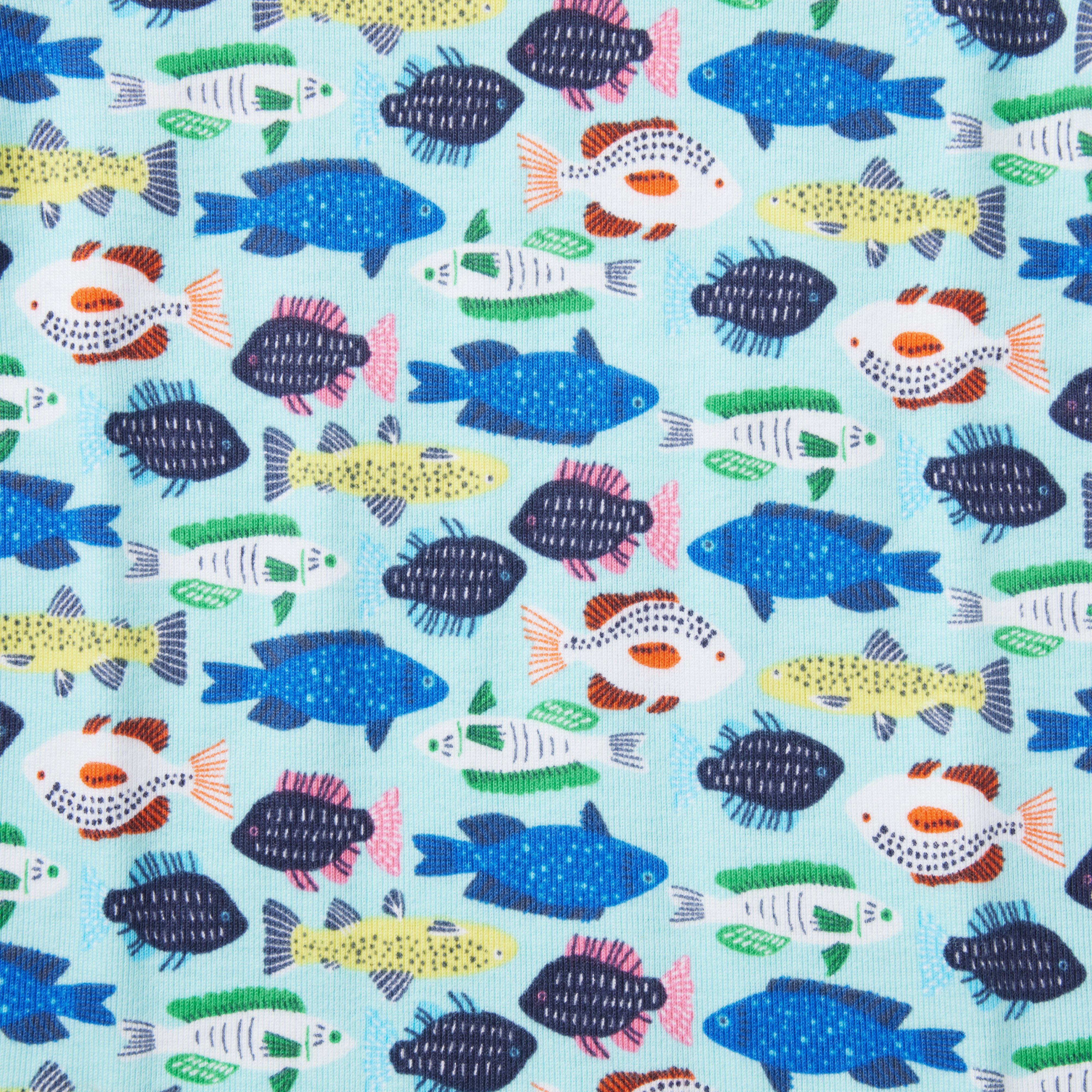 Good Night Short Pajamas in Fish Friends image number 1