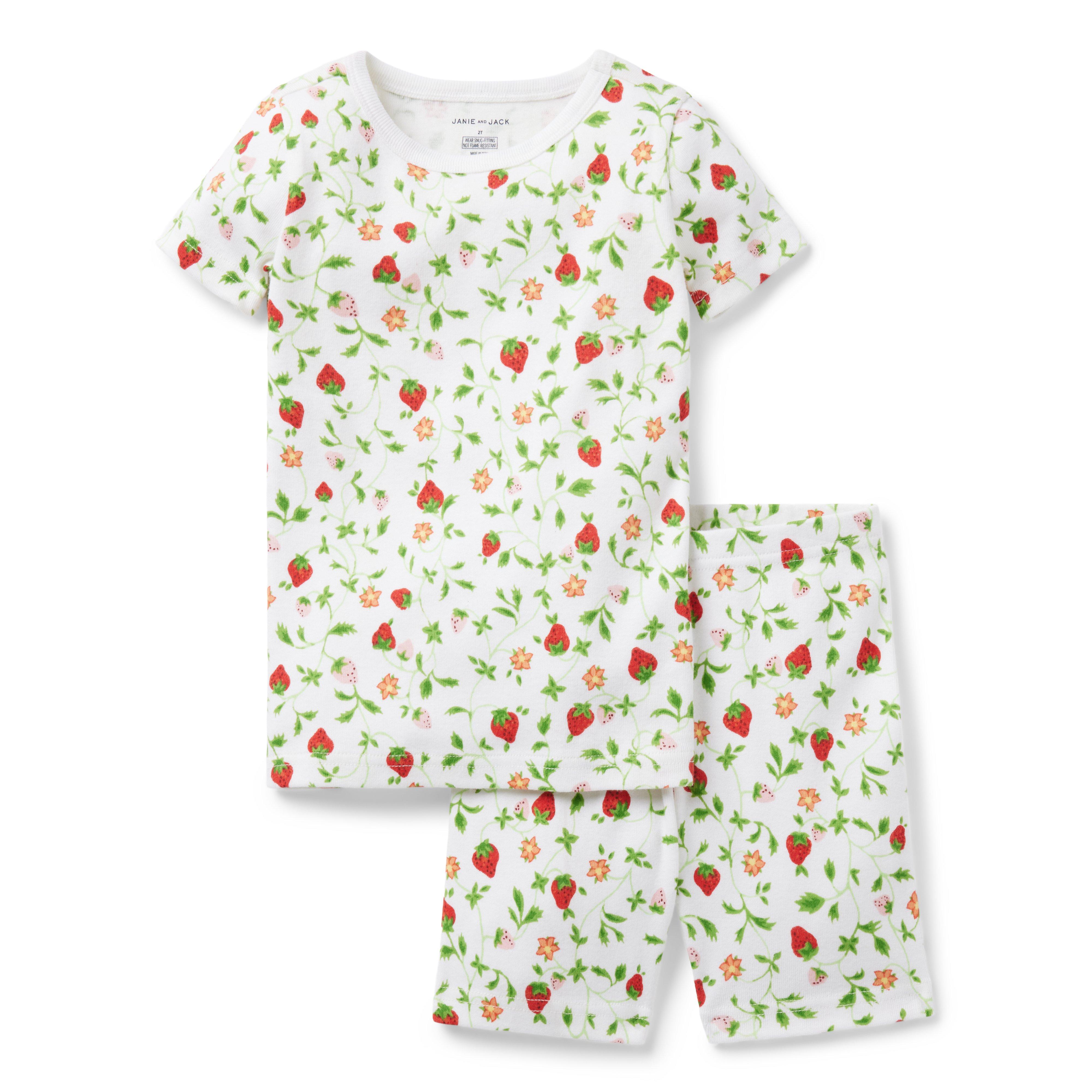 Good Night Short Pajamas in Strawberry Vines image number 0