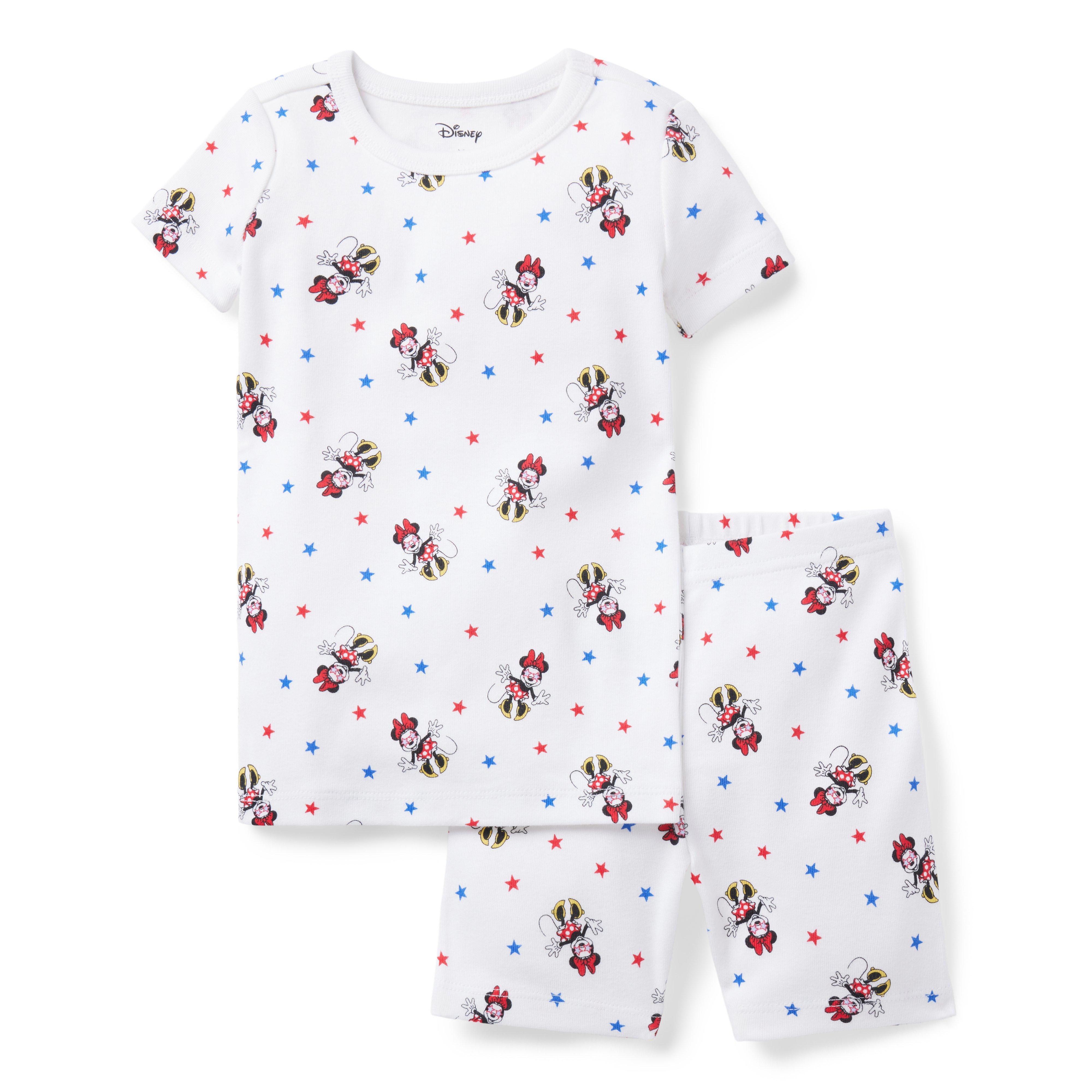 Girl White Minnie Mouse Star Good Night Short Pajamas in Disney Minnie ...