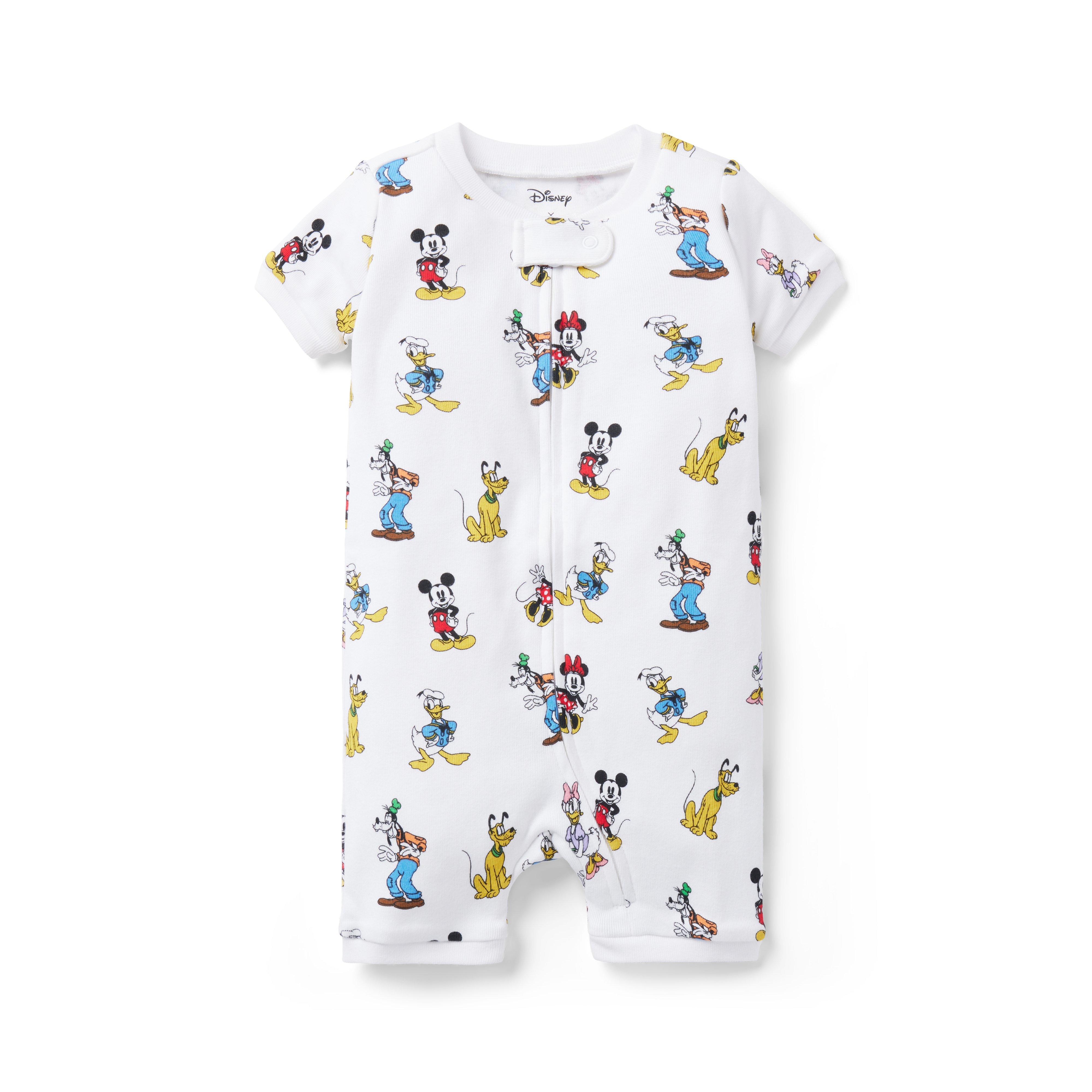 Baby Good Night Short Zip Pajama in Disney Mickey Mouse Friends