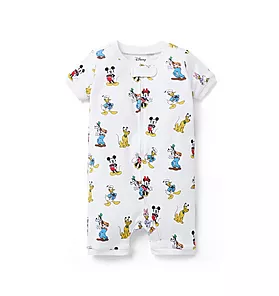 Baby Good Night Short Zip Pajama in Disney Mickey Mouse Friends