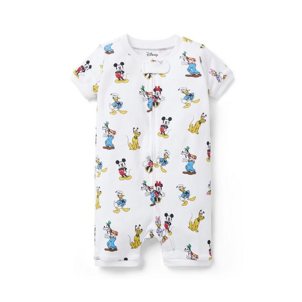 Janie and Jack Baby Good Night Short Zip Pajama in Disney Mickey Mouse Friends