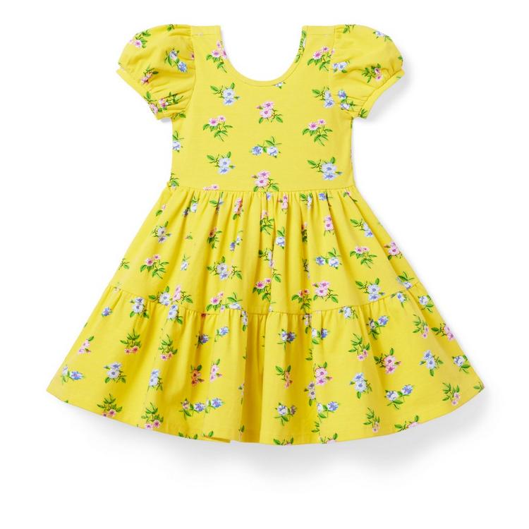 Cute Janie and Jack Dress Baby Girl 12 18 months Gold Light Yellow