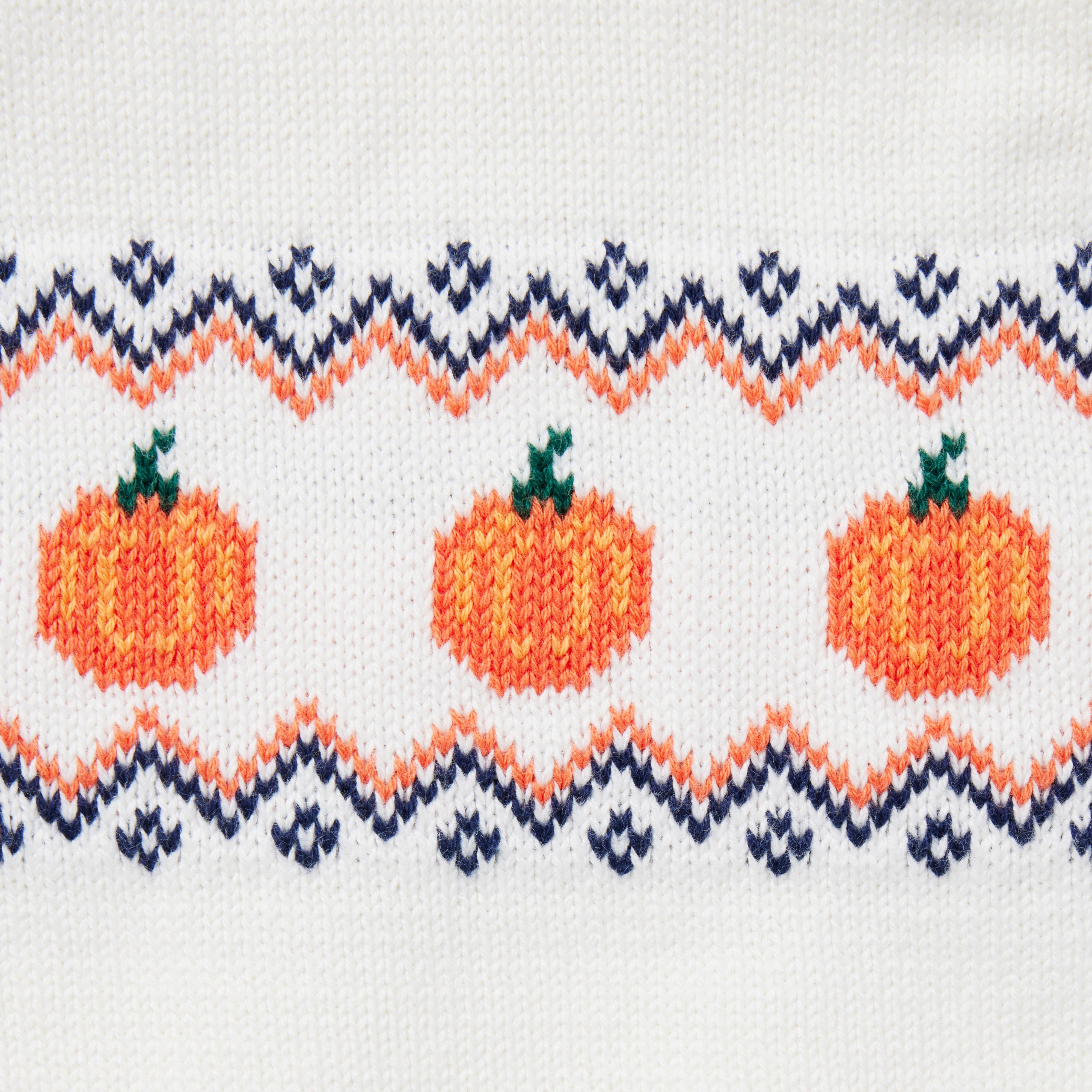 The Pumpkin Fair Isle Baby Sweater image number 2