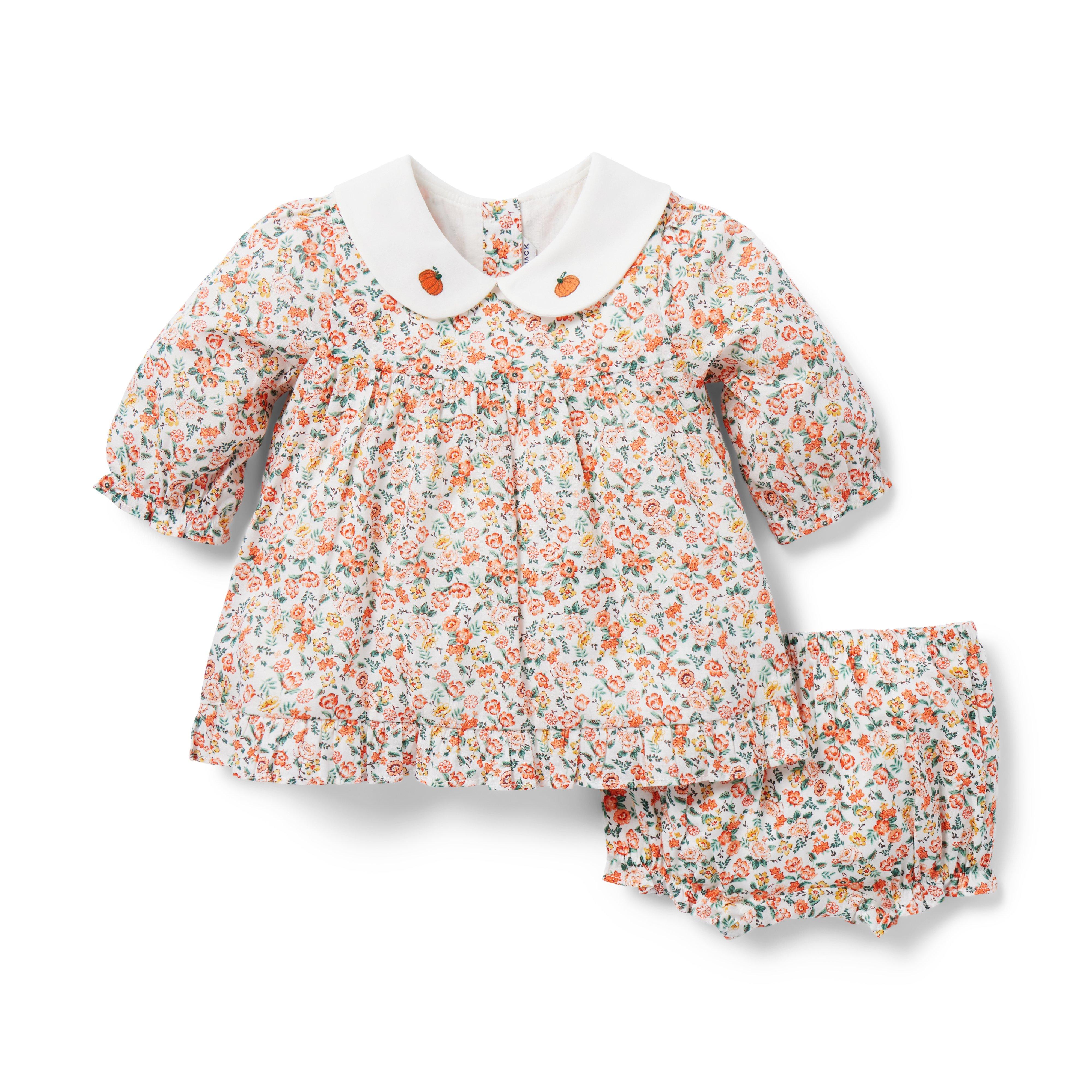 Newborn Blazing Sun Floral The Pumpkin Collar Floral Baby Set by Janie and  Jack