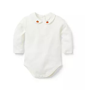 The Pumpkin Collar Baby Bodysuit 